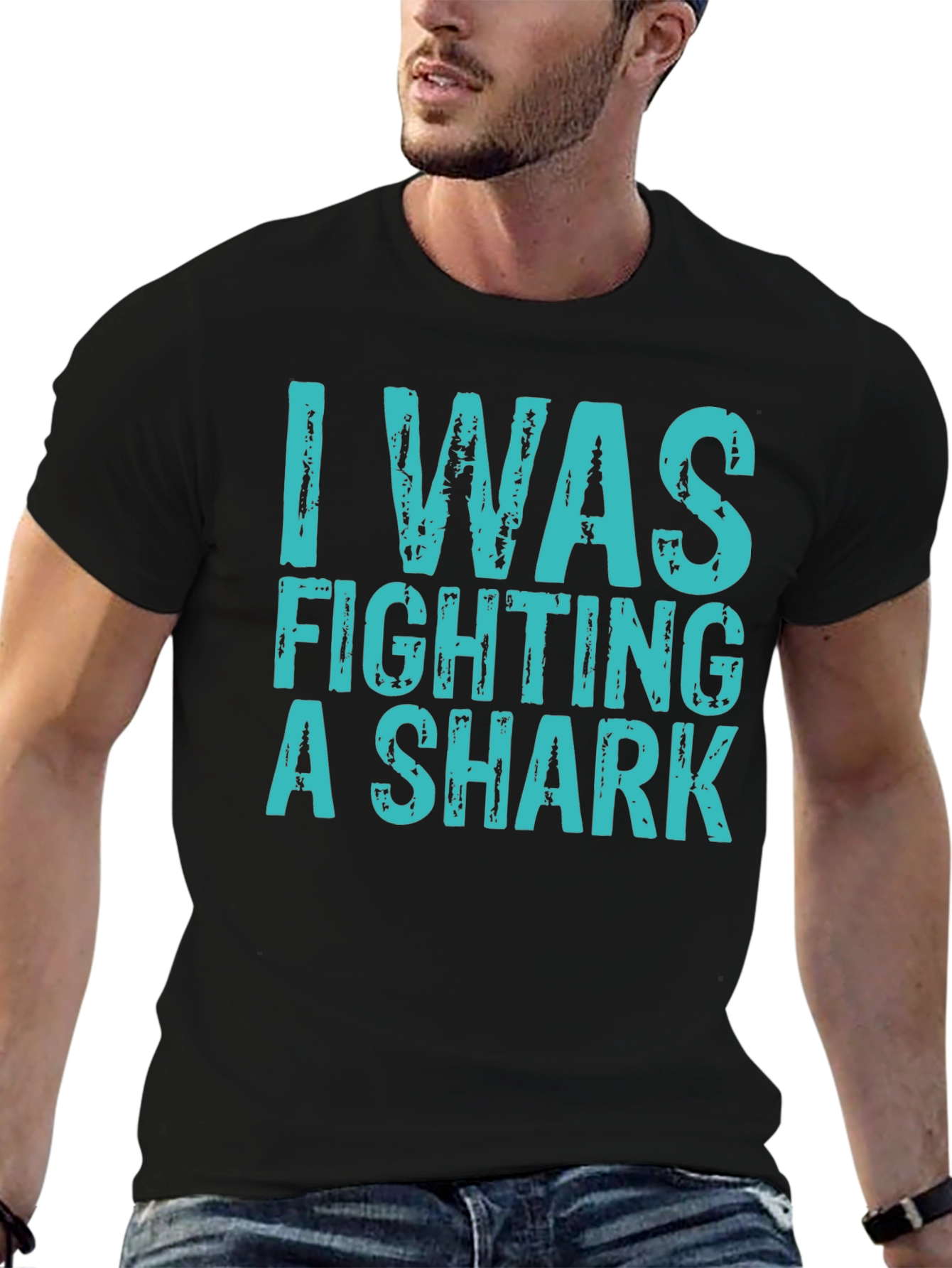 I Was Fighting A Shark Graphic Tee