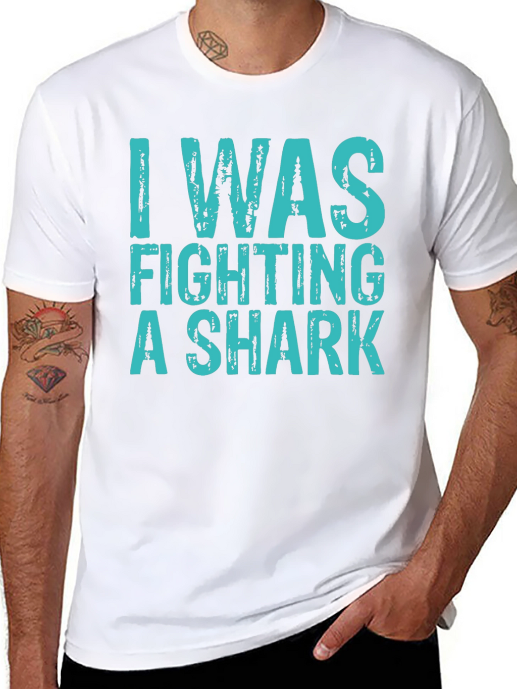 I Was Fighting A Shark Graphic Tee
