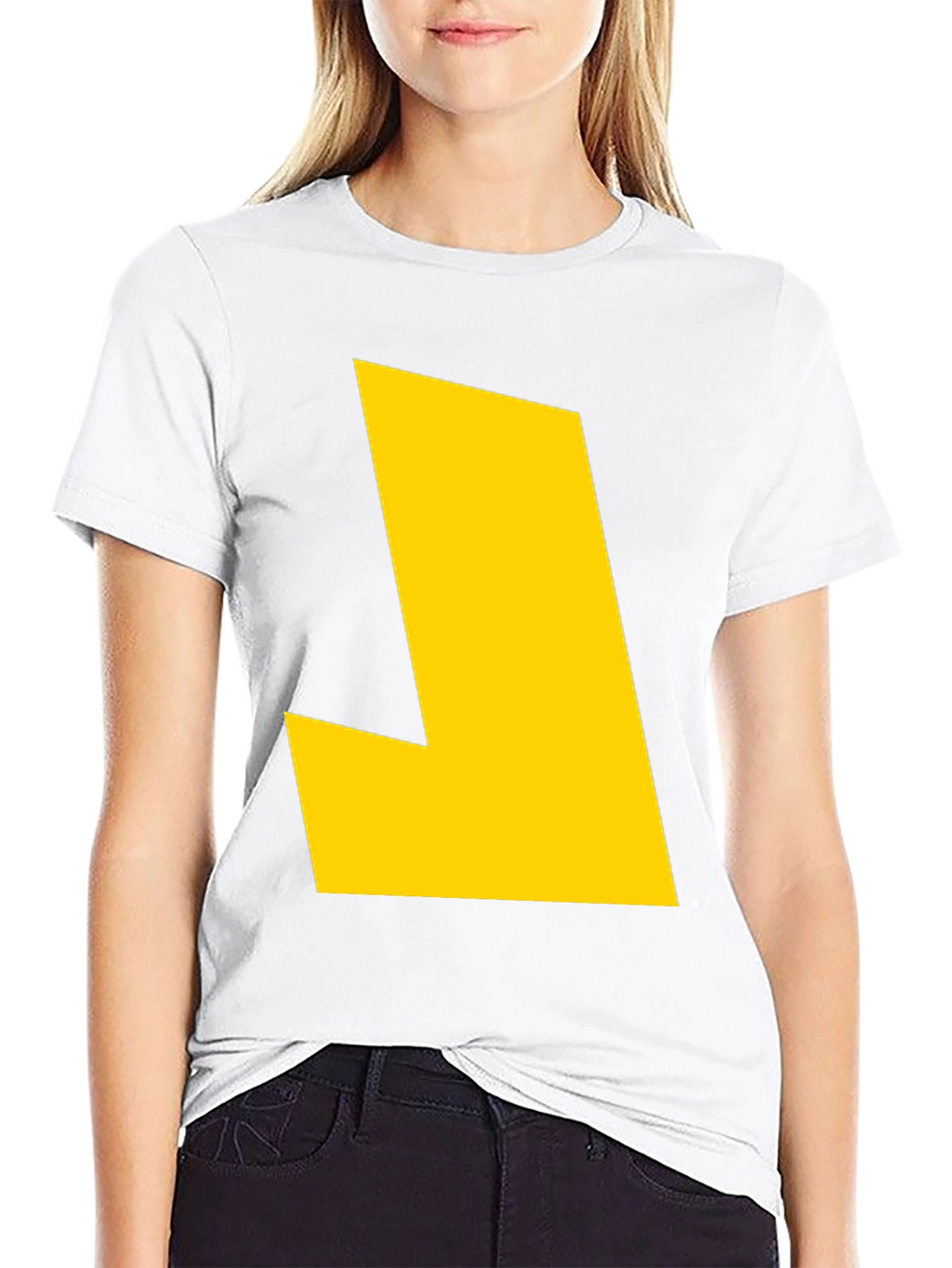Bold Yellow Graphic Tee - Modern Statement Shirt