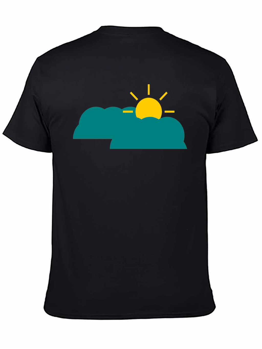 Cloud Sun Graphic Tee - Black Casual Shirt