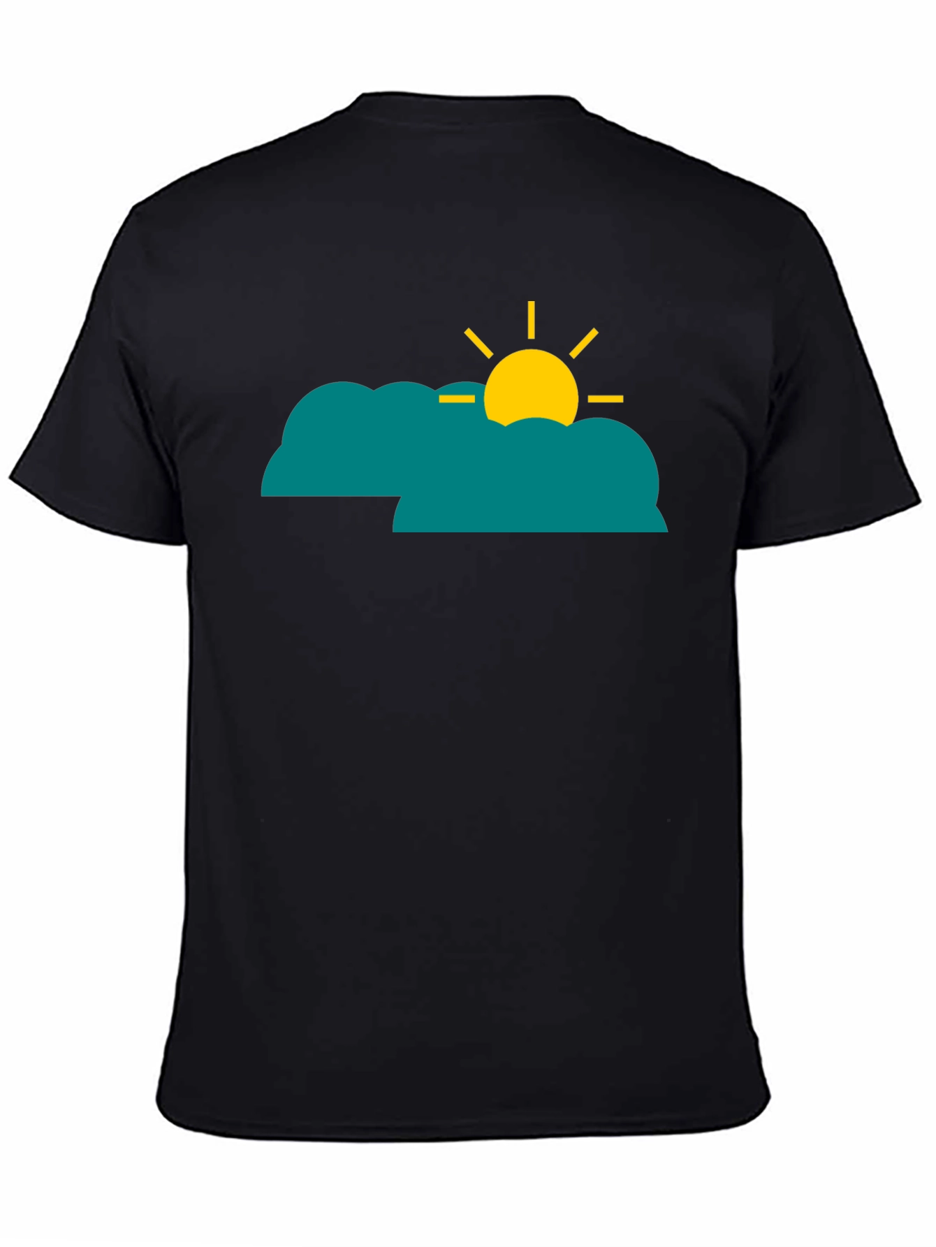 Cloud Sun Graphic Tee - Black Casual Shirt