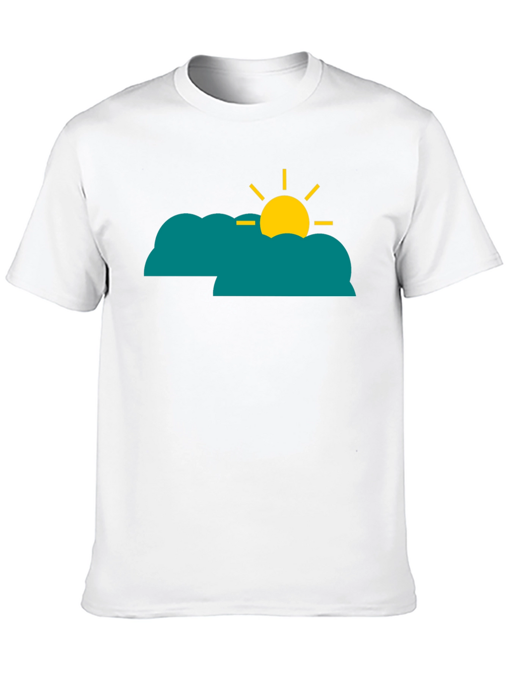 Cloud Sun Graphic Tee - Black Casual Shirt