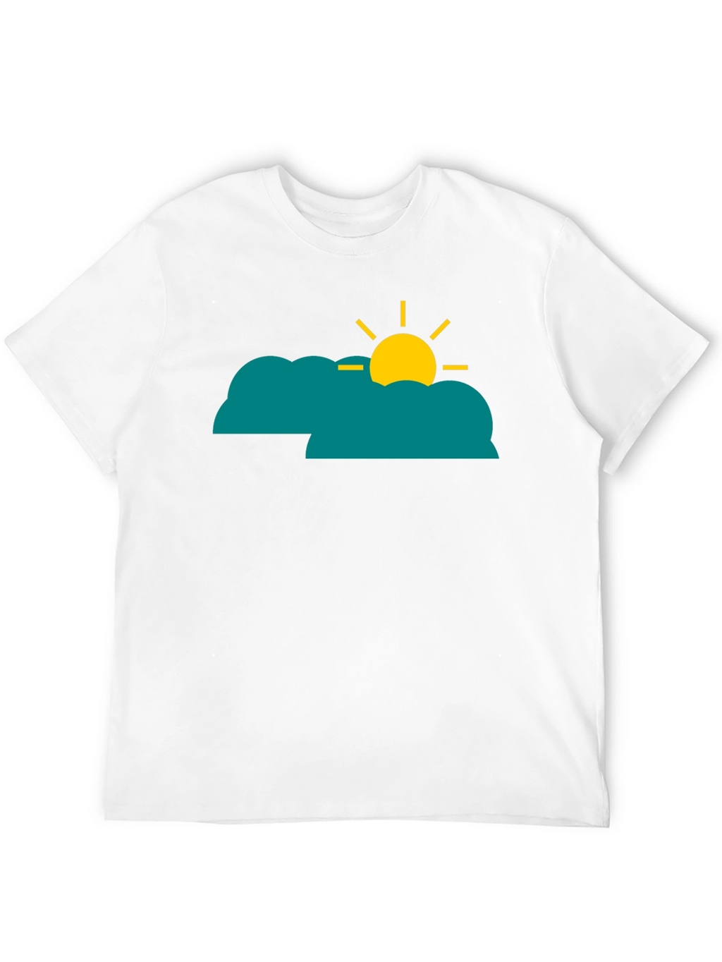 Cloud Sun Graphic Tee - Black Casual Shirt