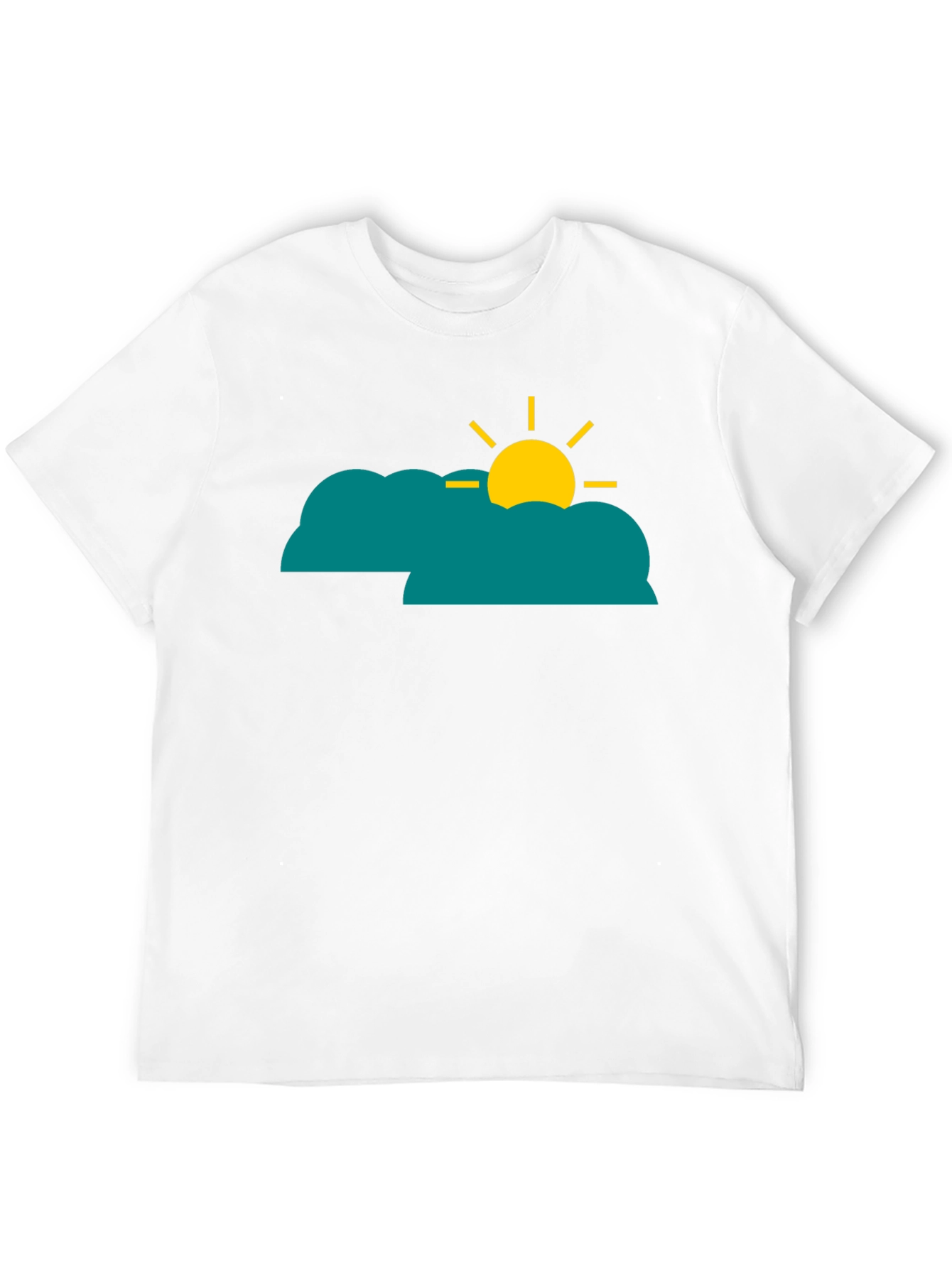 Cloud Sun Graphic Tee - Black Casual Shirt