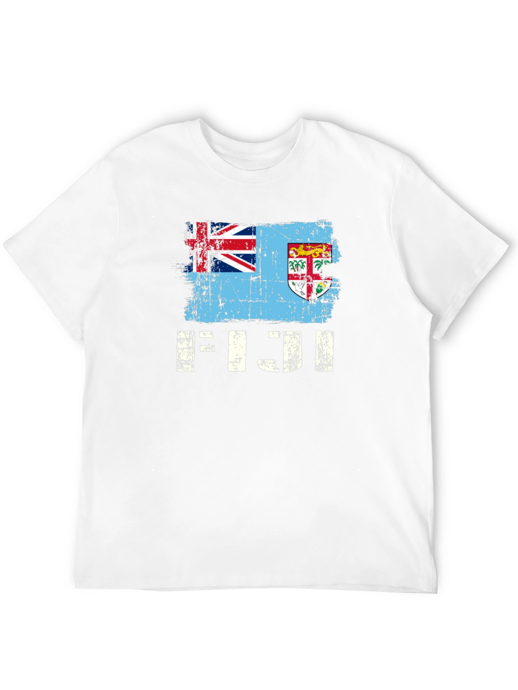 Fiji Flag T-Shirt - Distressed Graphic Tee