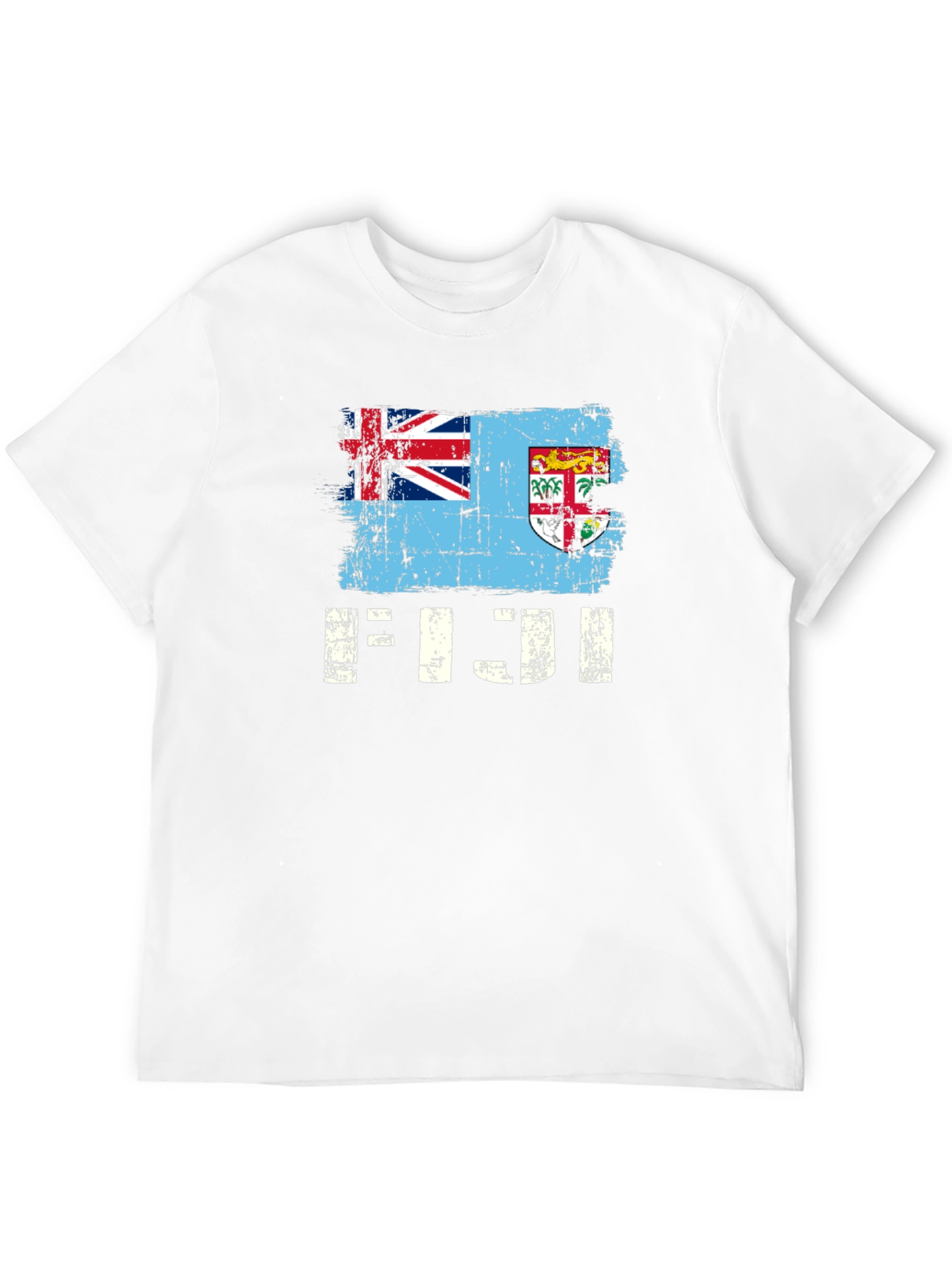 Fiji Flag T-Shirt - Distressed Graphic Tee