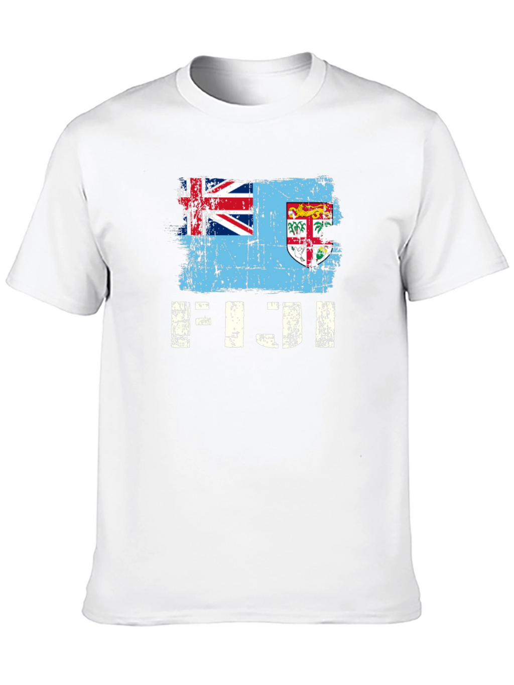 Fiji Flag T-Shirt - Distressed Graphic Tee