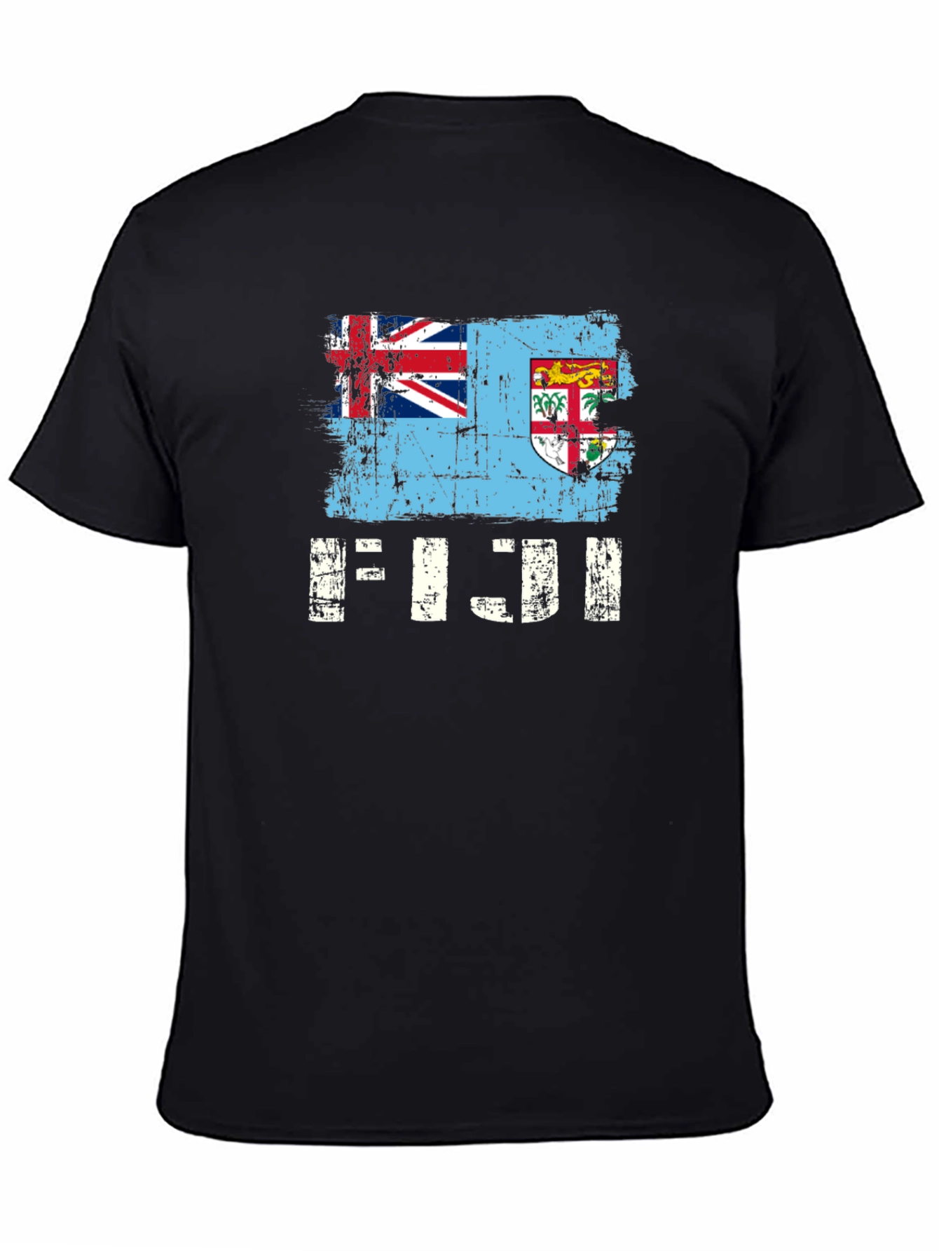 Fiji Flag T-Shirt - Distressed Graphic Tee