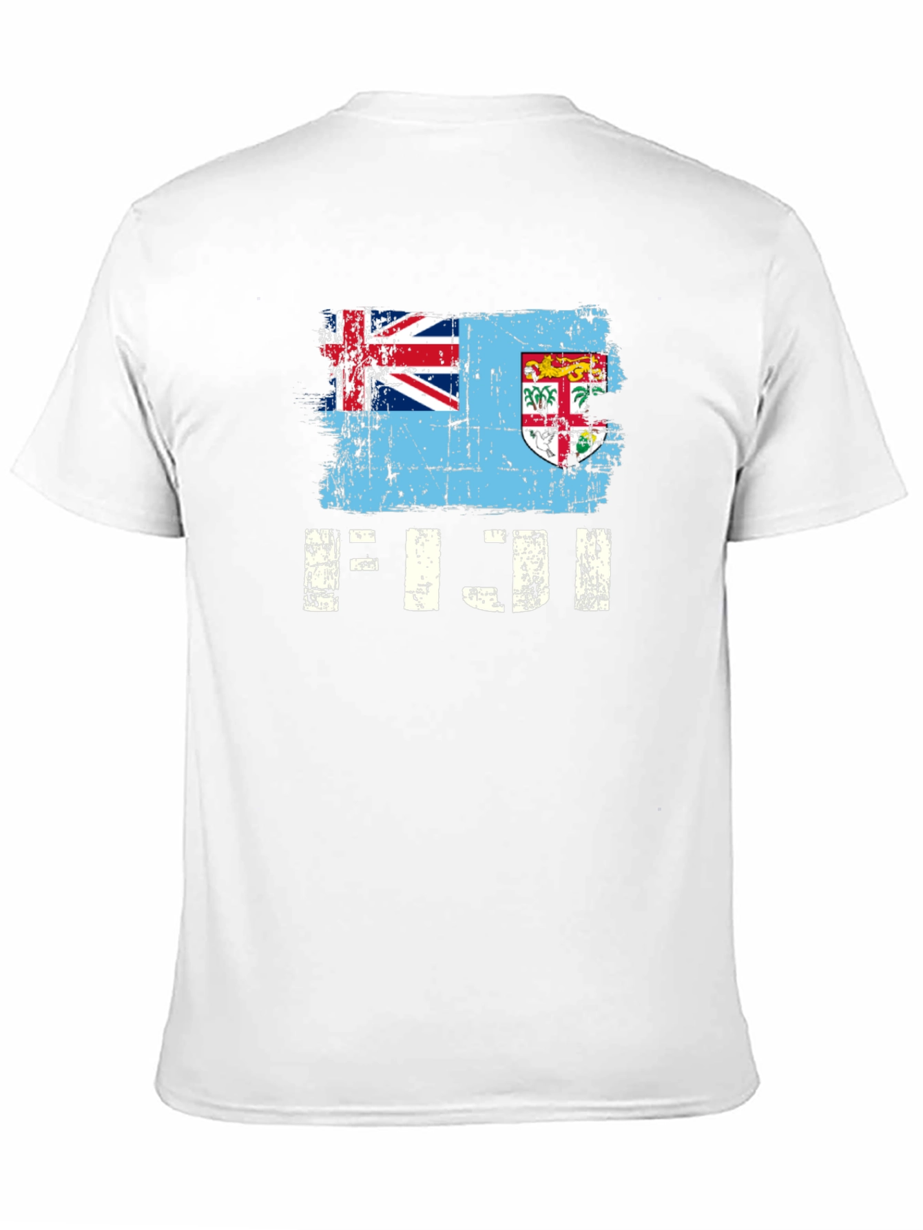 Fiji Flag T-Shirt - Distressed Graphic Tee