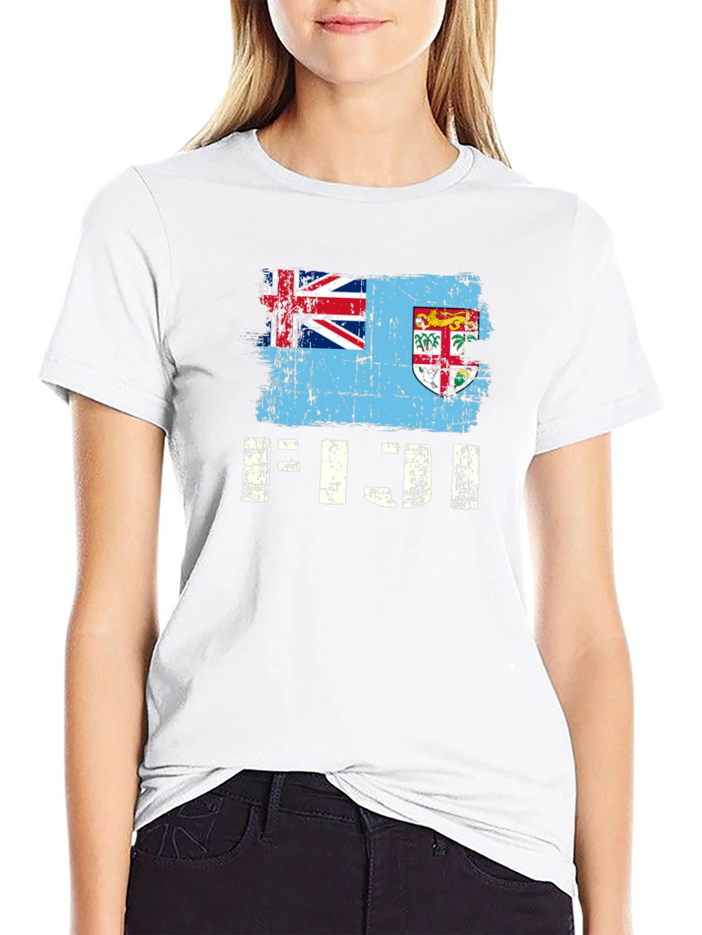 Fiji Flag T-Shirt - Distressed Graphic Tee