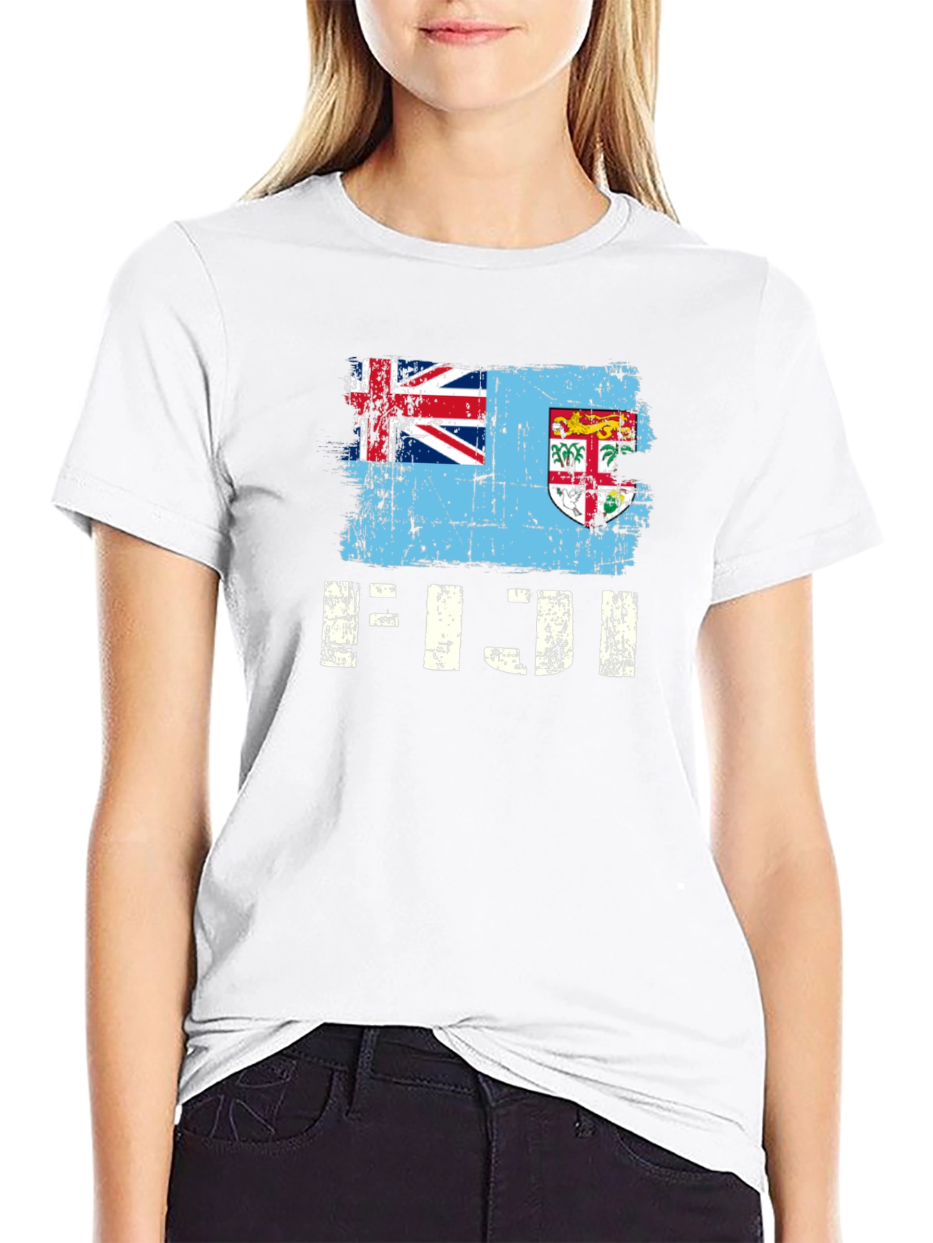 Fiji Flag T-Shirt - Distressed Graphic Tee