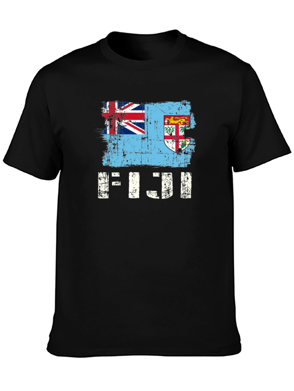 Fiji Flag T-Shirt - Distressed Graphic Tee