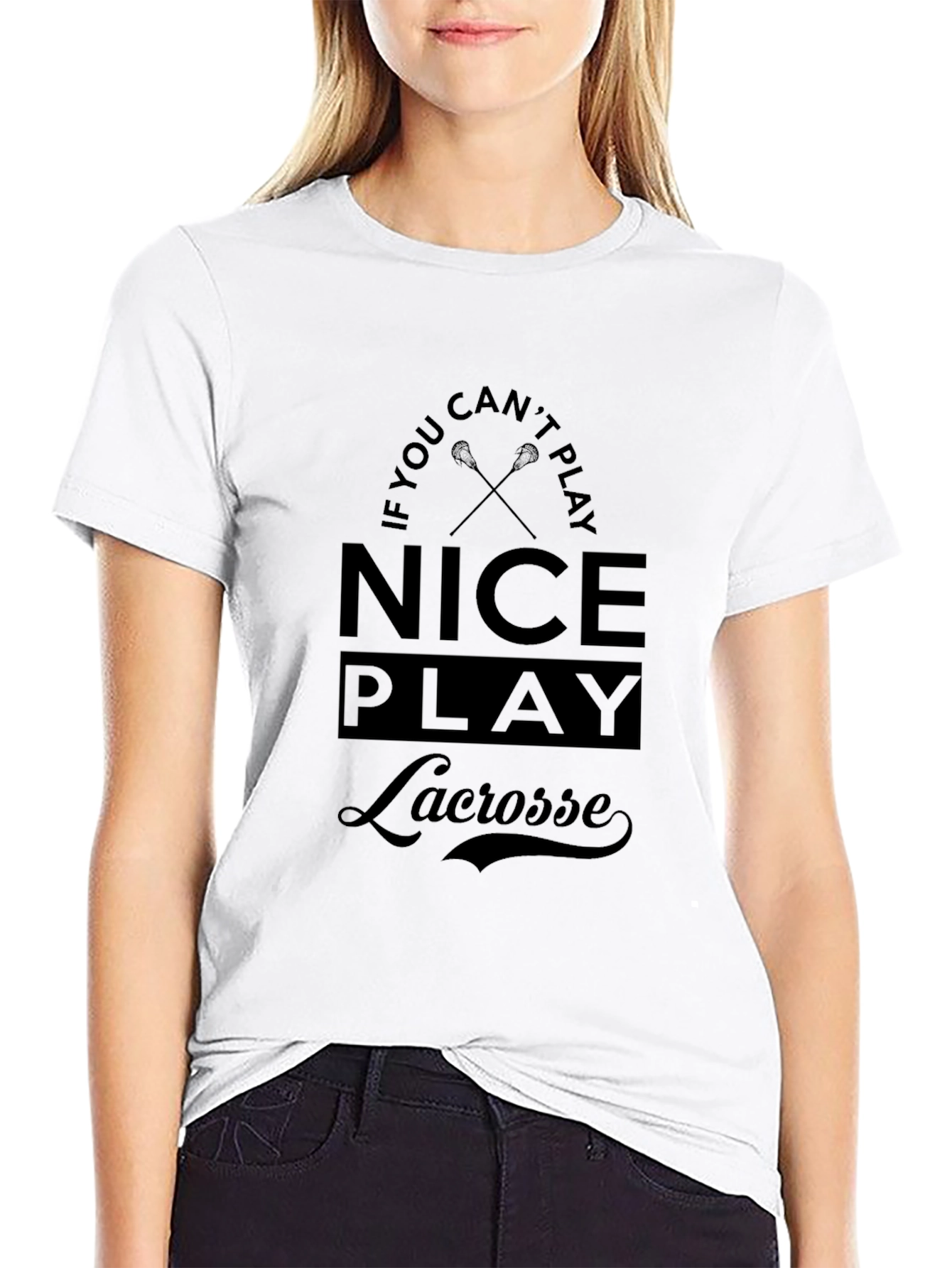 Nice Play Lacrosse Black T-Shirt