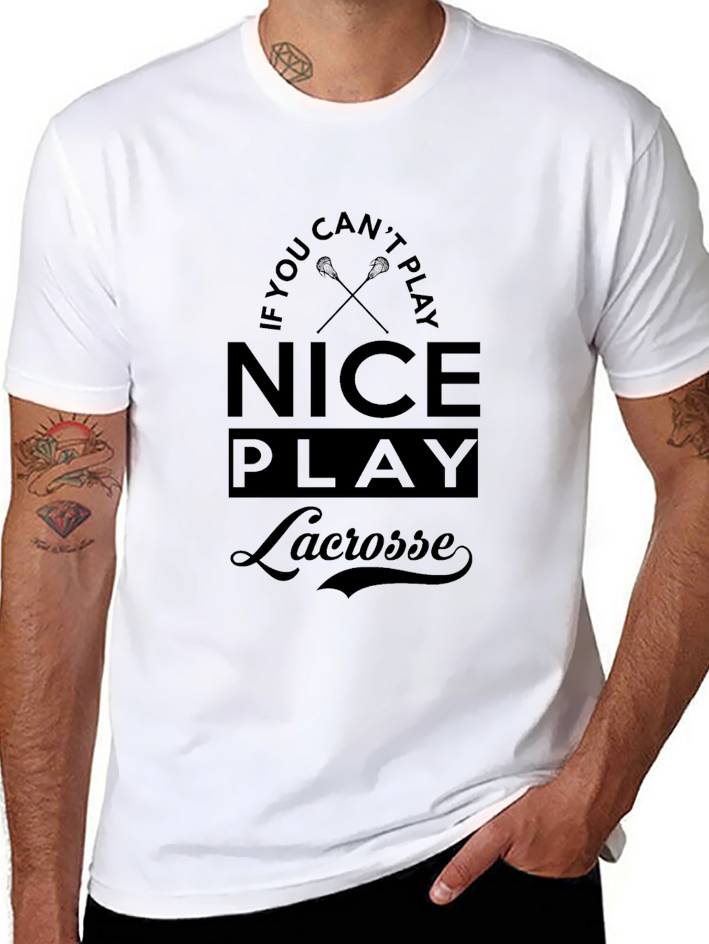 Nice Play Lacrosse Black T-Shirt