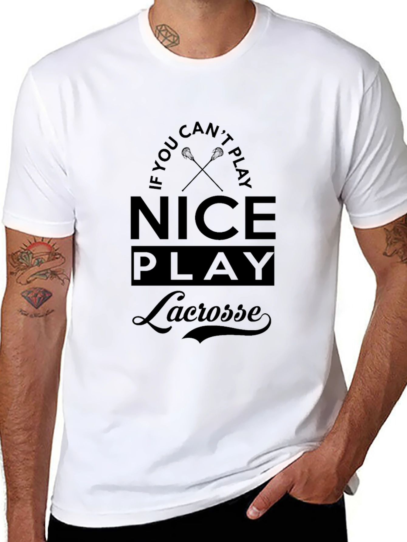 Nice Play Lacrosse Black T-Shirt