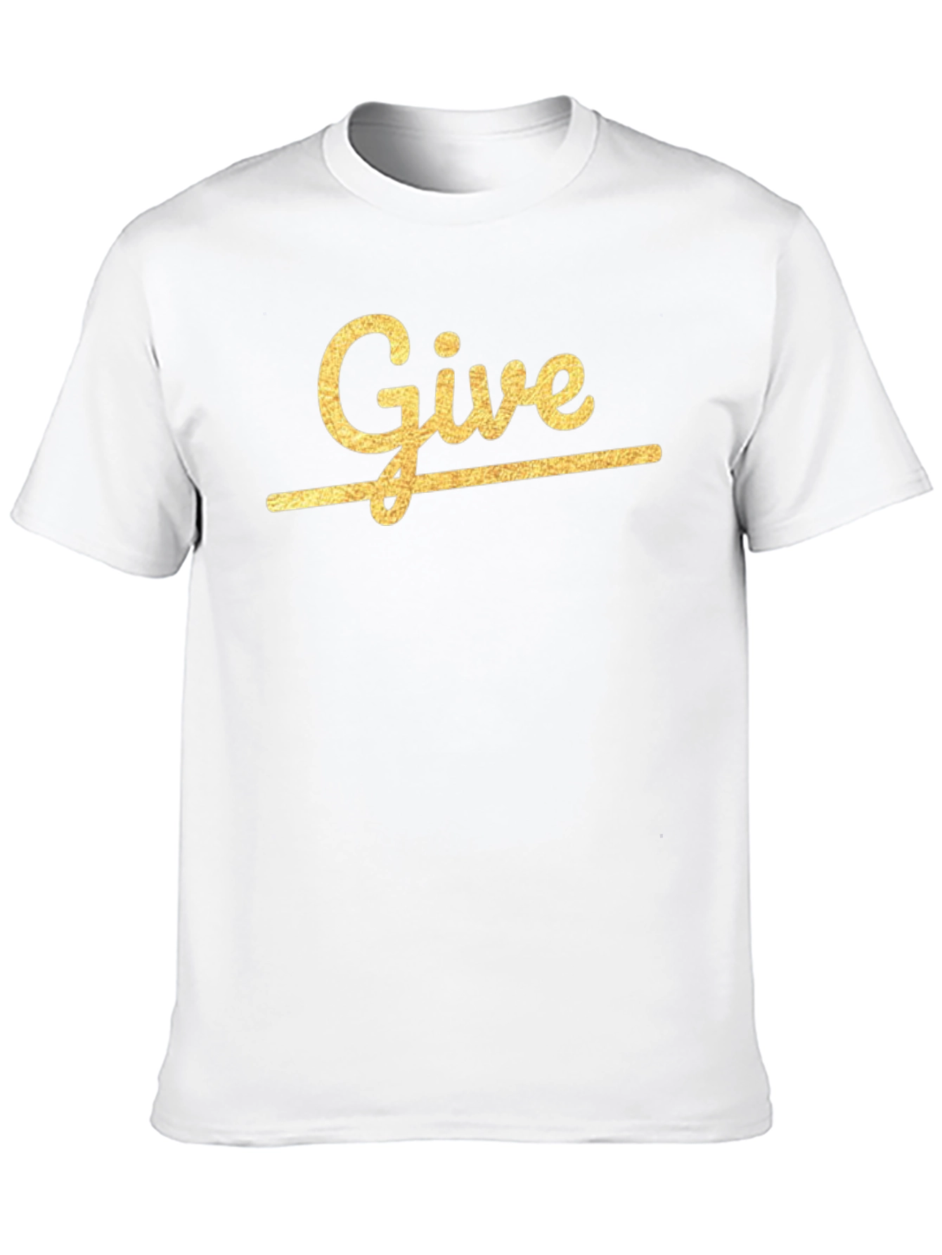 Give Graphic Print Crew Neck T-Shirt