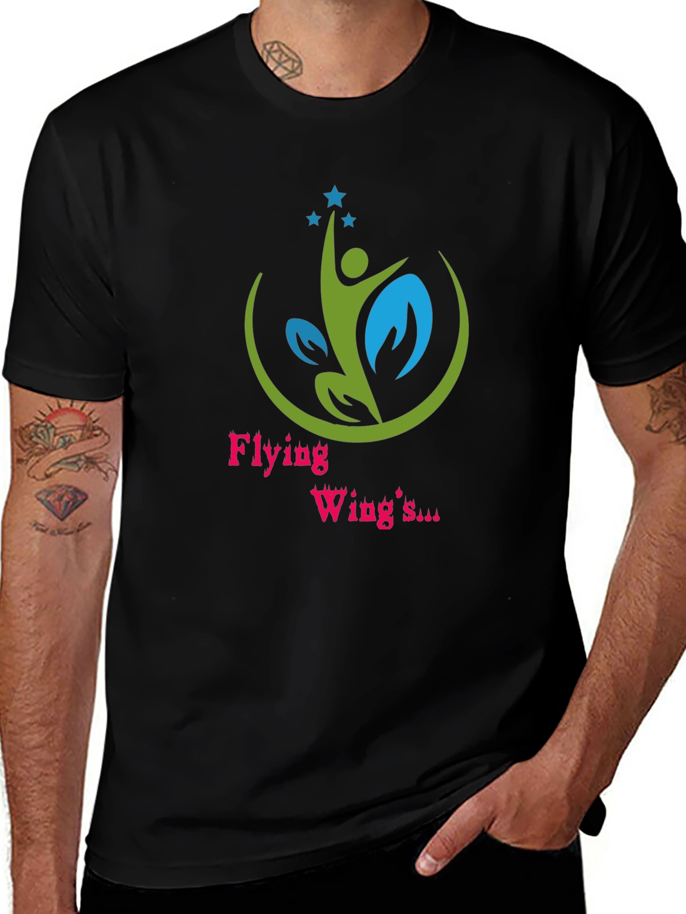 Flying Wings Black Graphic Tee