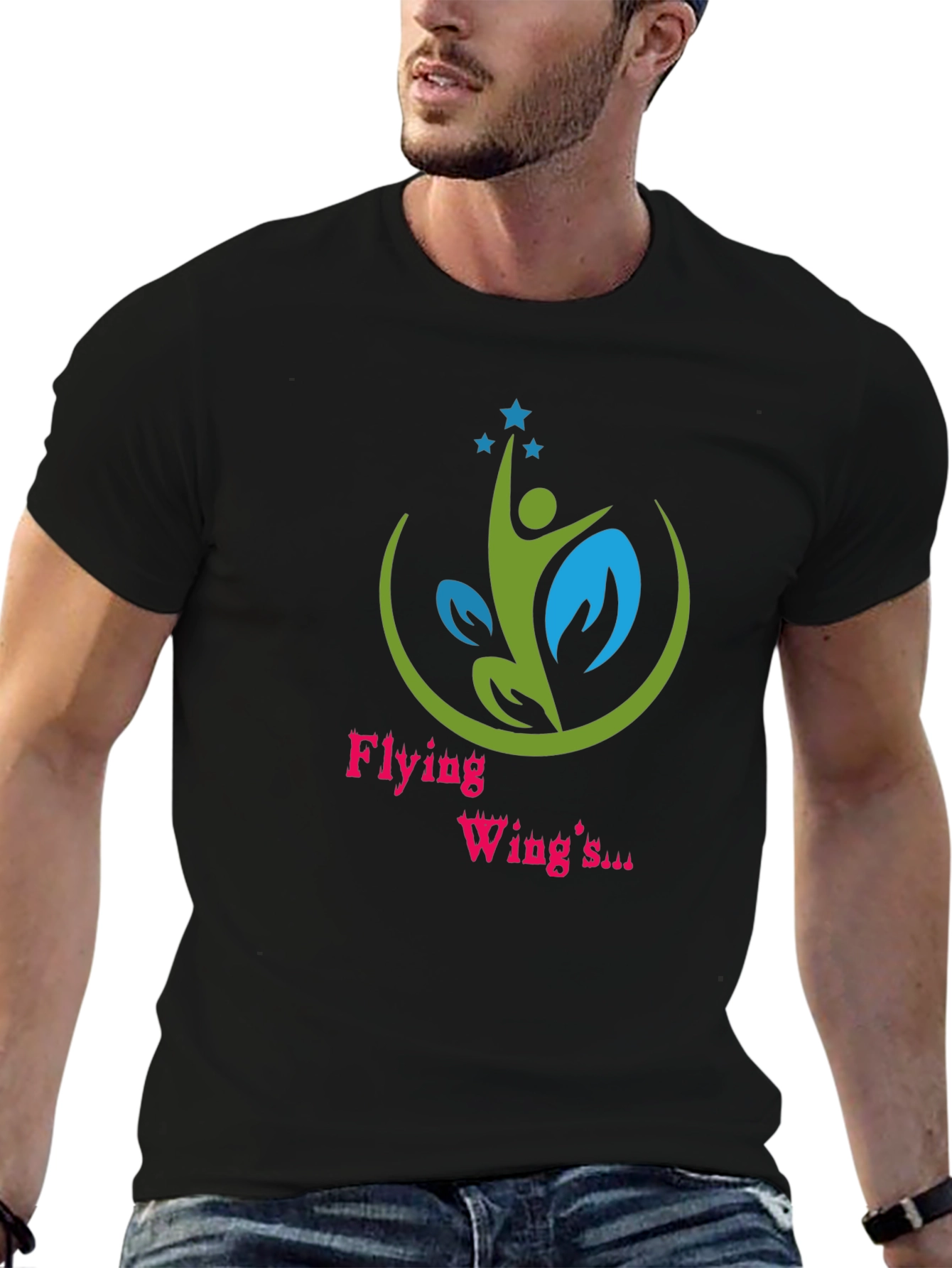 Flying Wings Black Graphic Tee