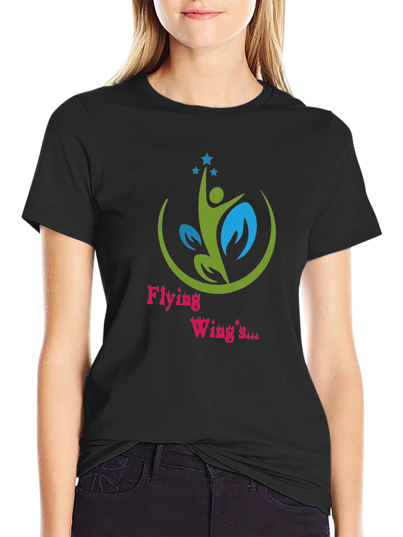 Flying Wings Black Graphic Tee