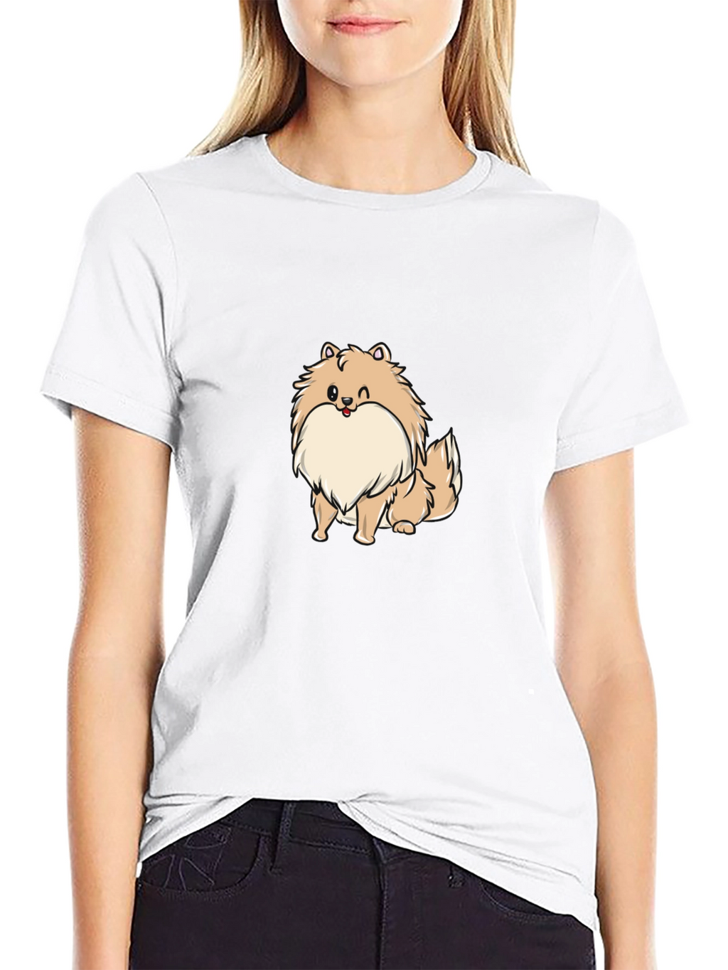 Dog Cartoon Black T-Shirt