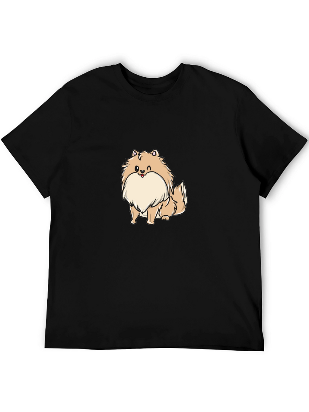 Dog Cartoon Black T-Shirt