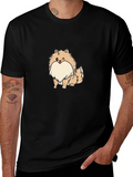Dog Cartoon Black T-Shirt