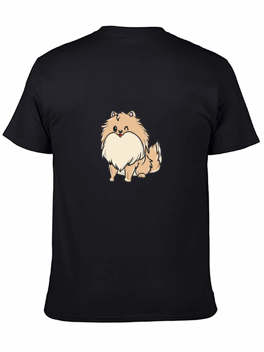 Dog Cartoon Black T-Shirt