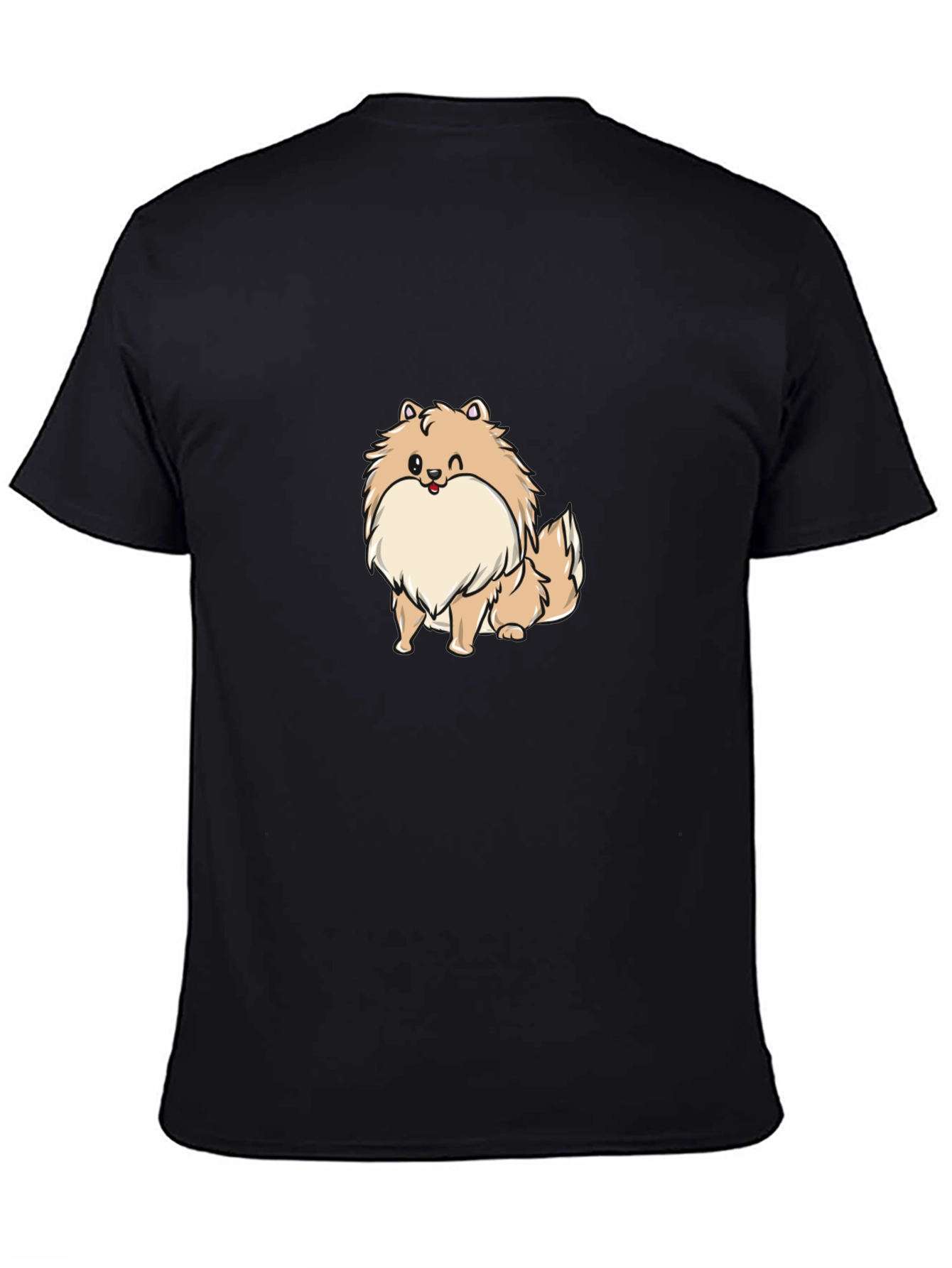 Dog Cartoon Black T-Shirt