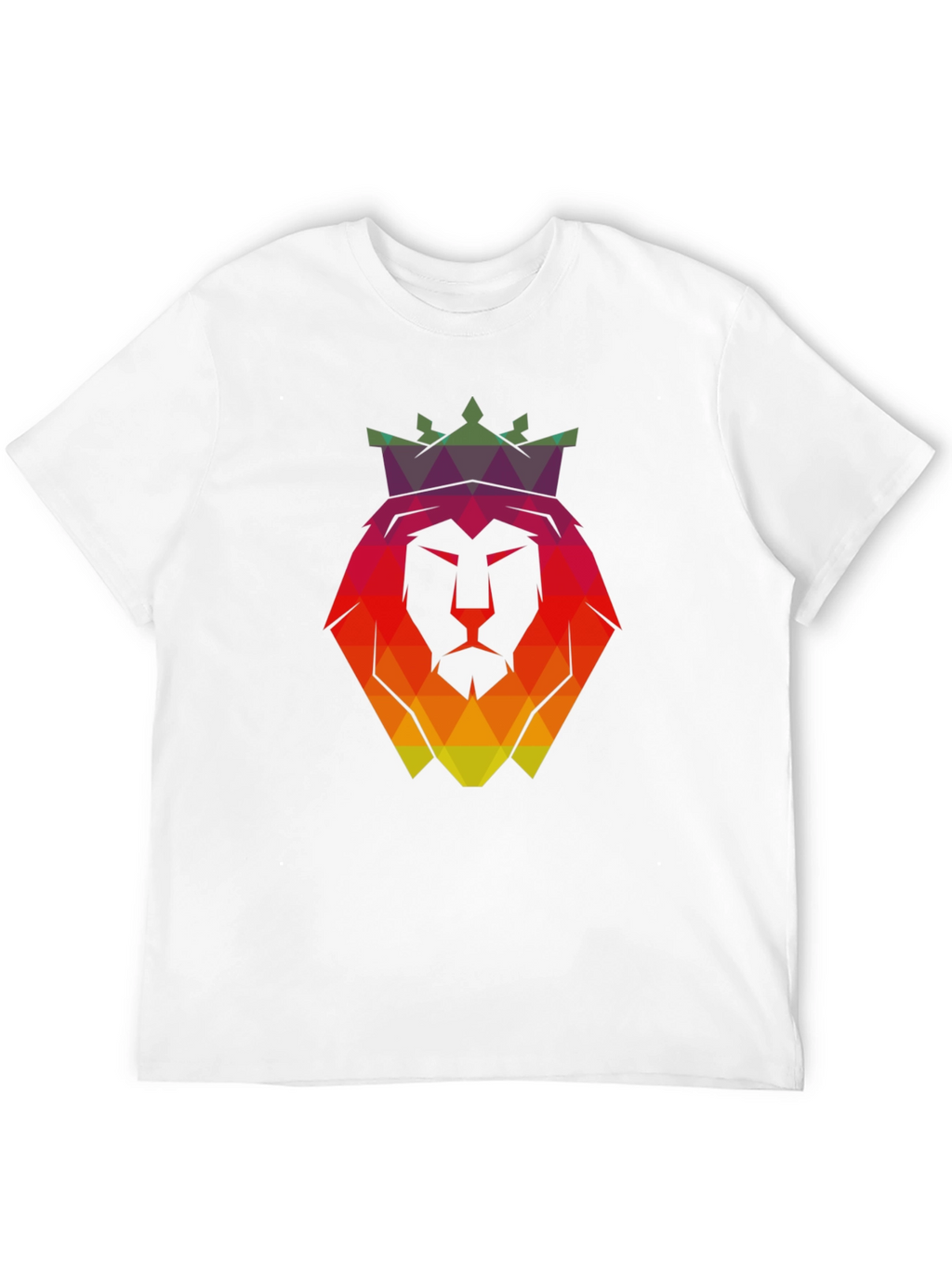 Geometric Lion King Graphic T-Shirt