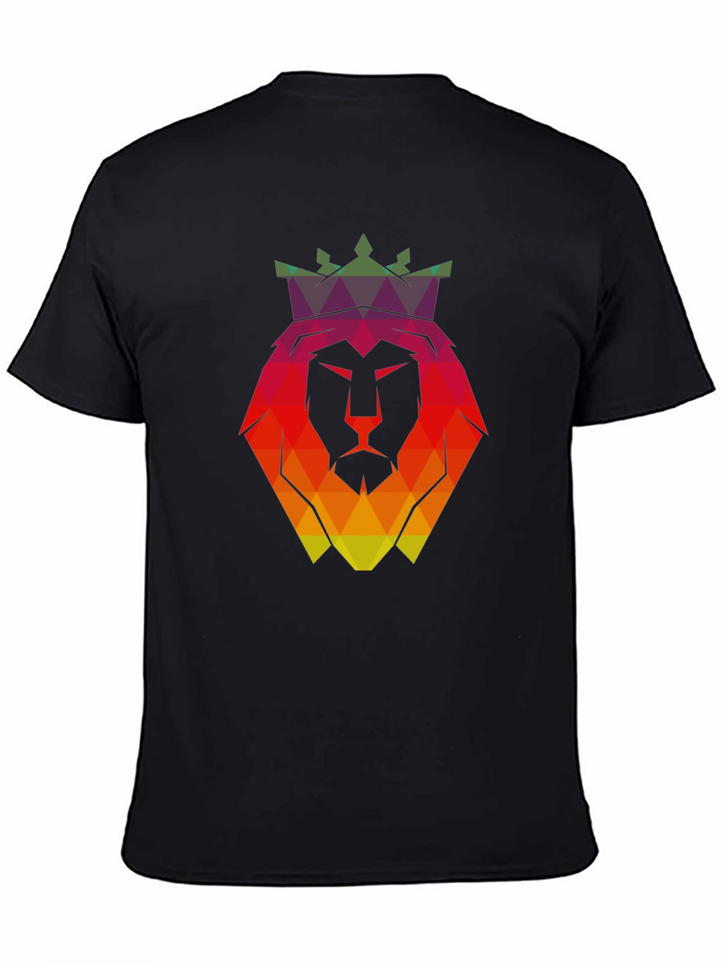 Geometric Lion King Graphic T-Shirt