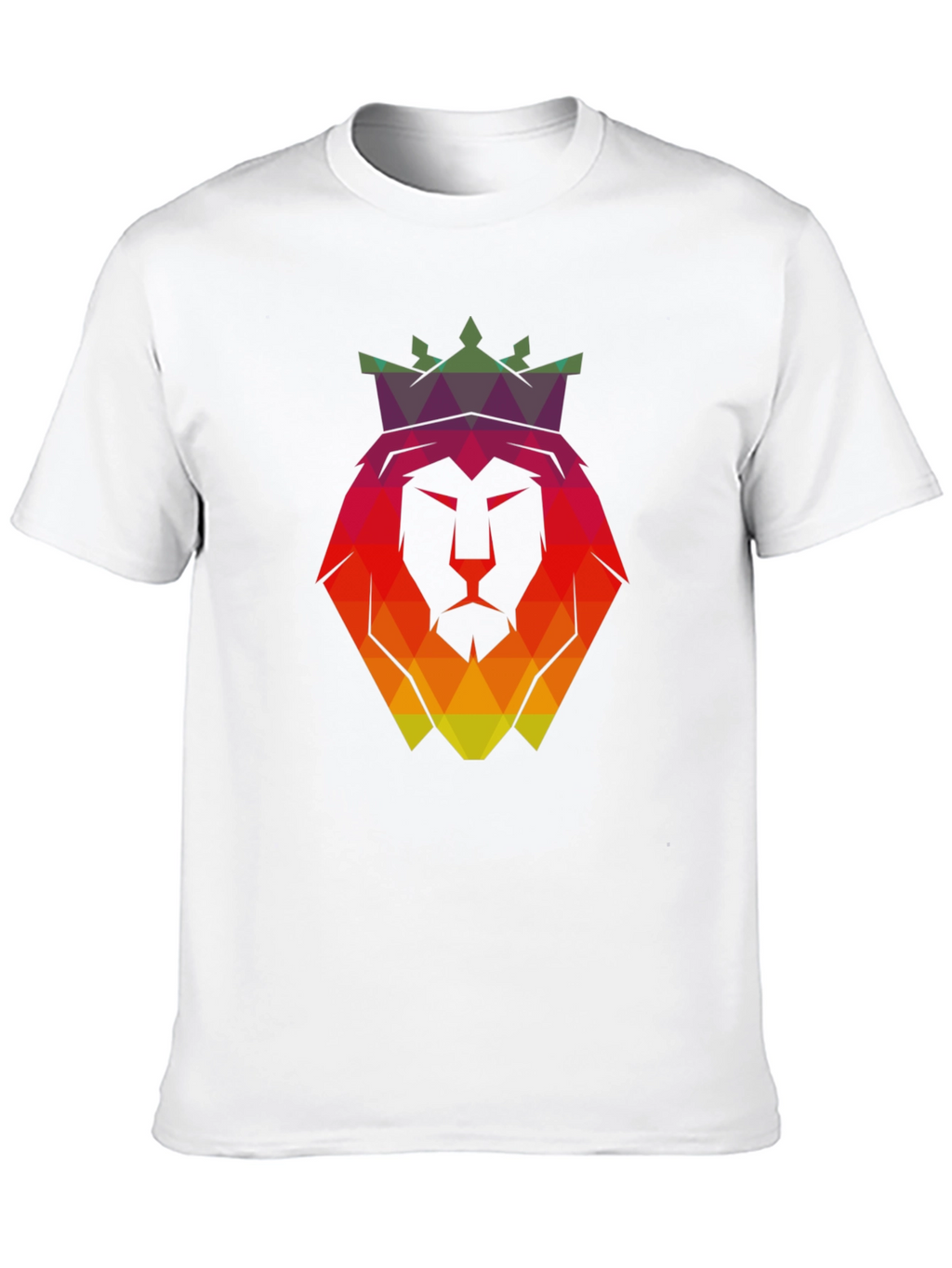 Geometric Lion King Graphic T-Shirt