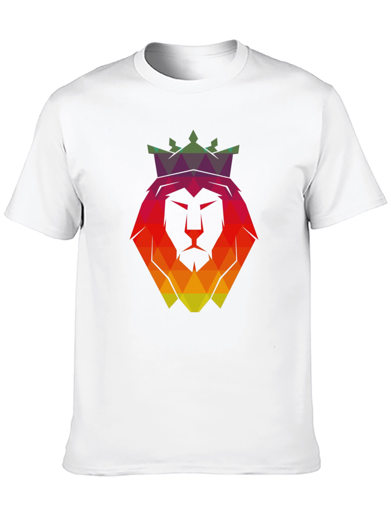 Geometric Lion King Graphic T-Shirt