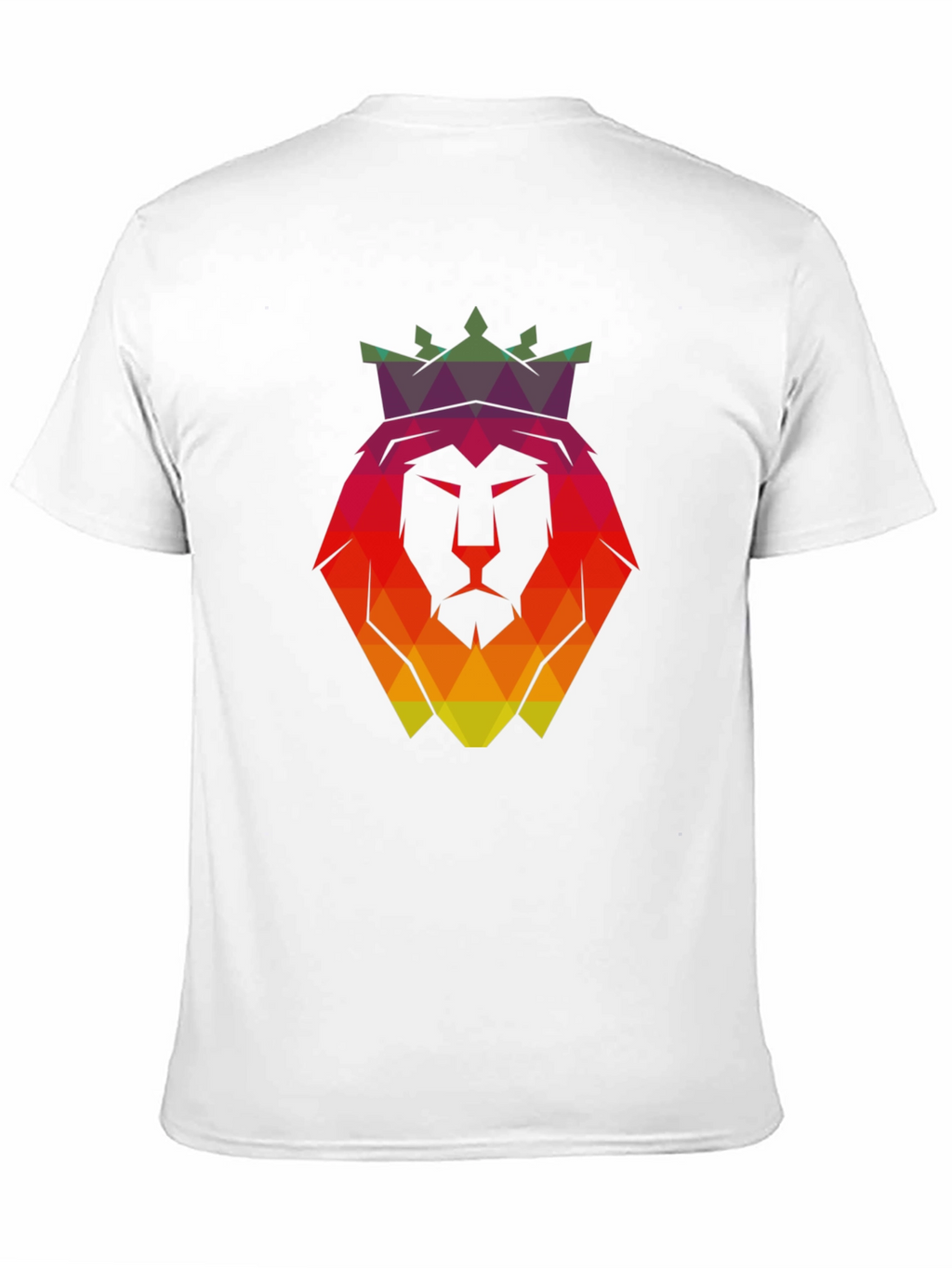 Geometric Lion King Graphic T-Shirt
