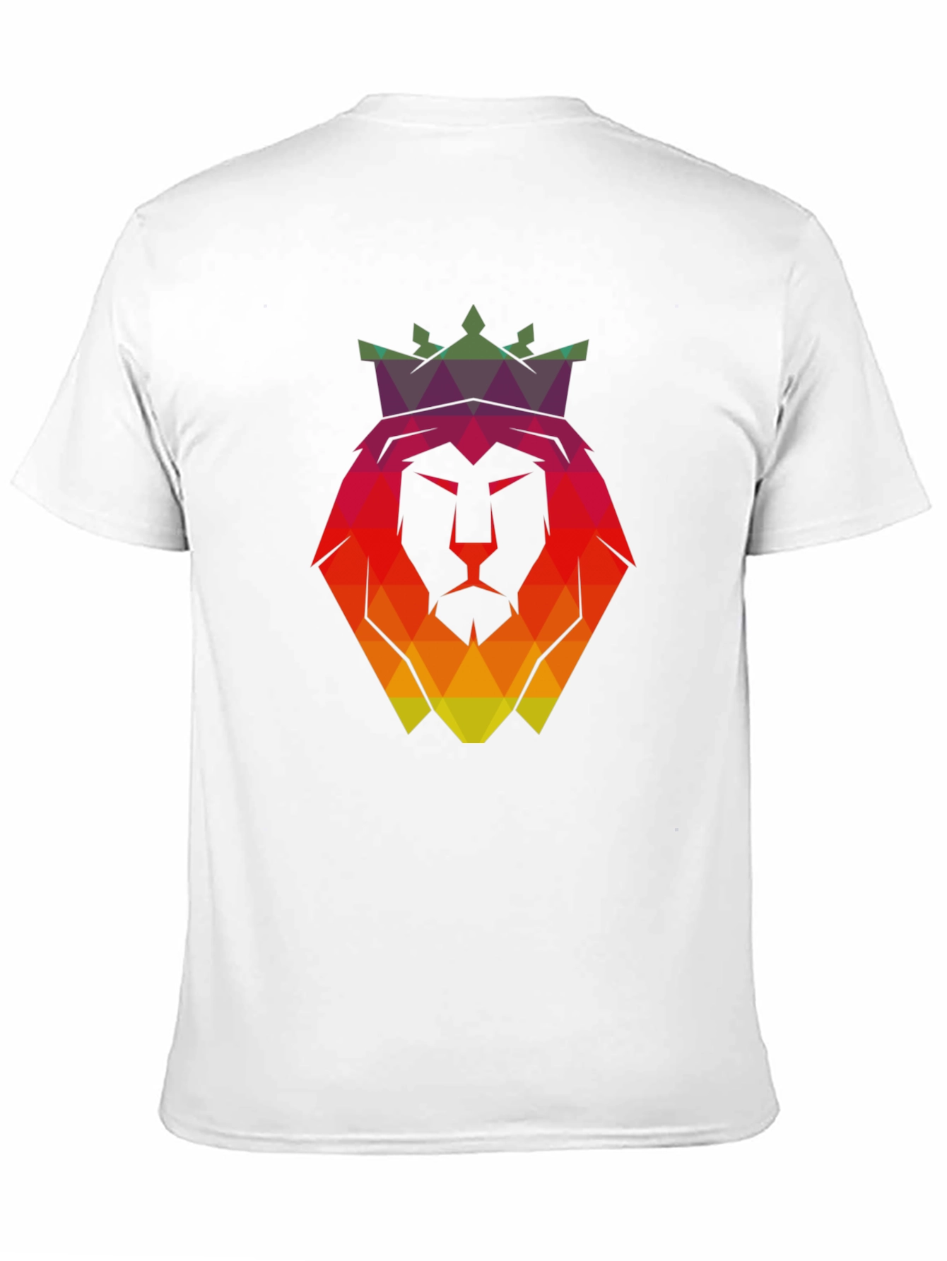 Geometric Lion King Graphic T-Shirt
