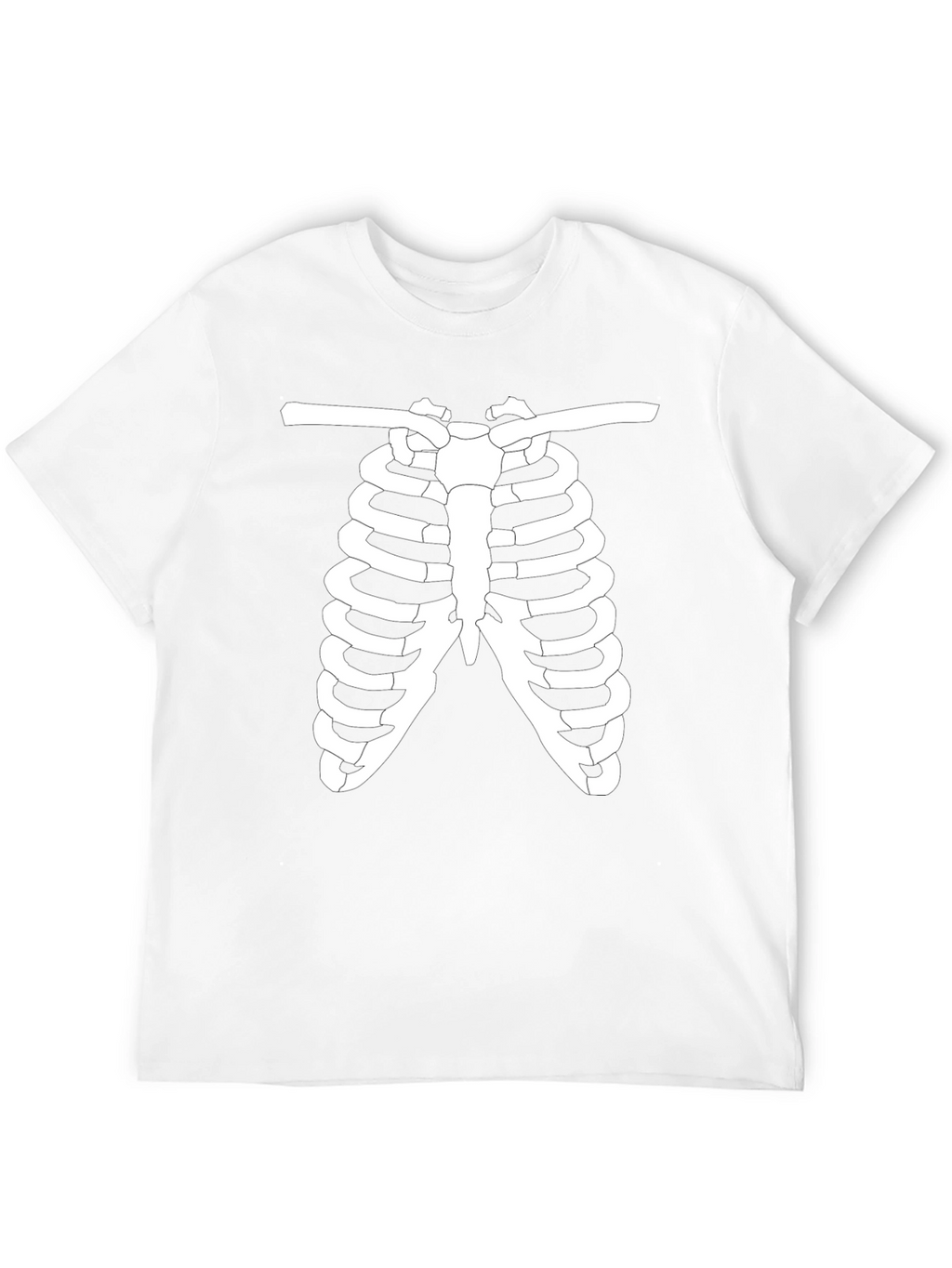 Skeleton Rib Cage Graphic Tee - Halloween Ready!