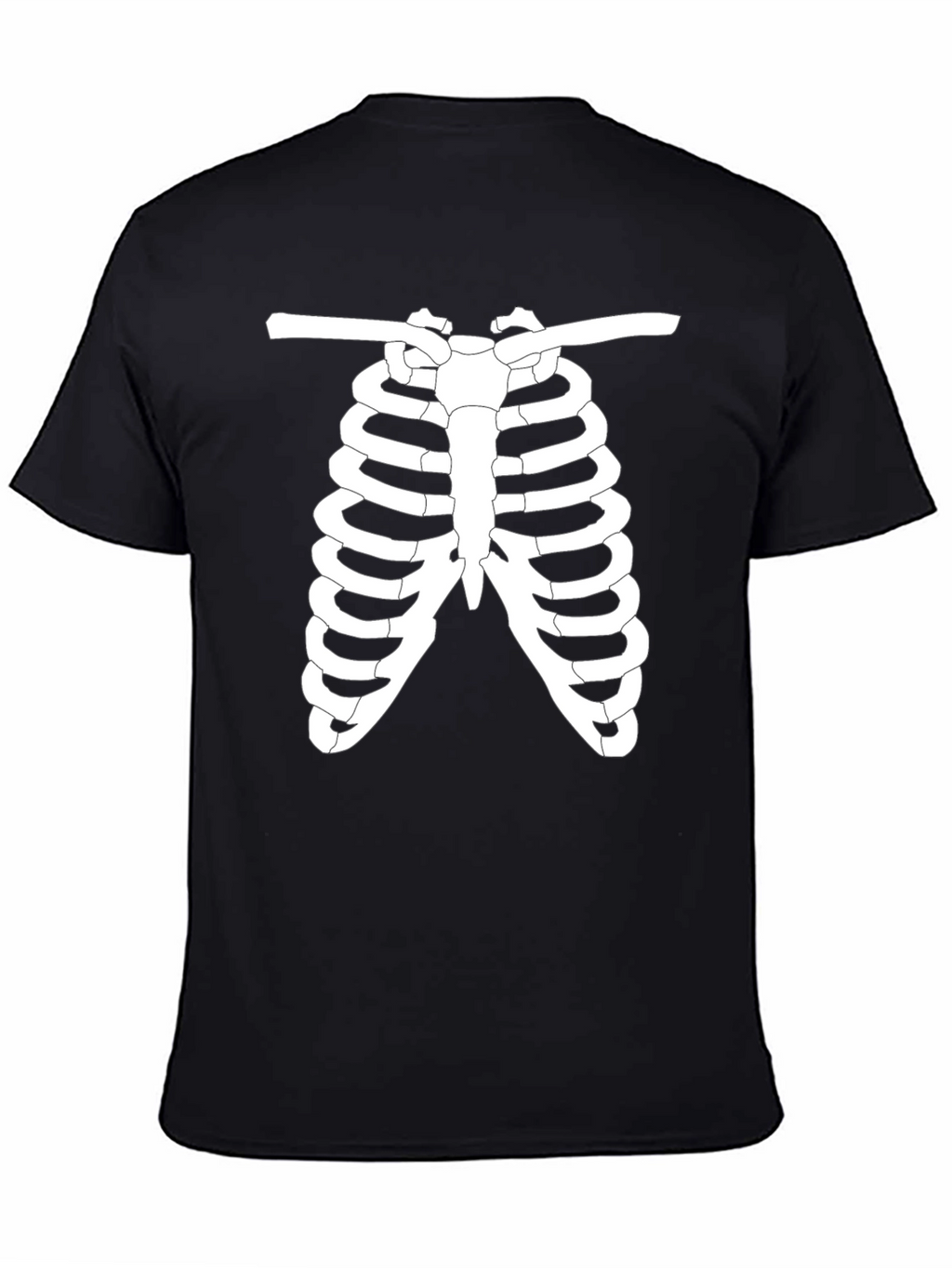 Skeleton Rib Cage Graphic Tee - Halloween Ready!