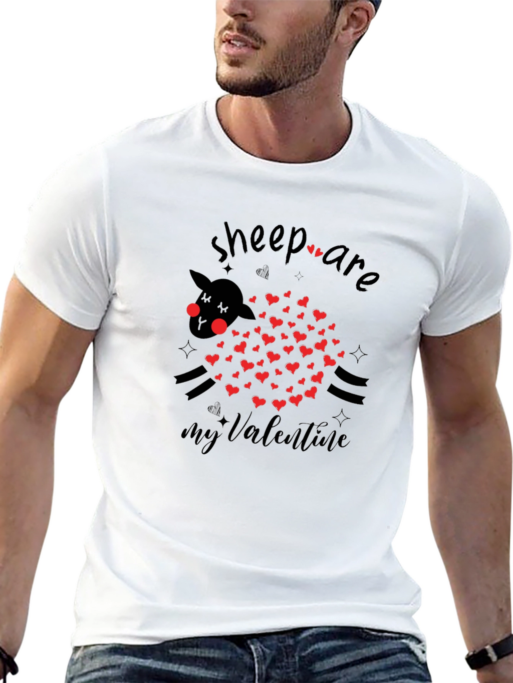 Sheep Are My Valentine Graphic Tee