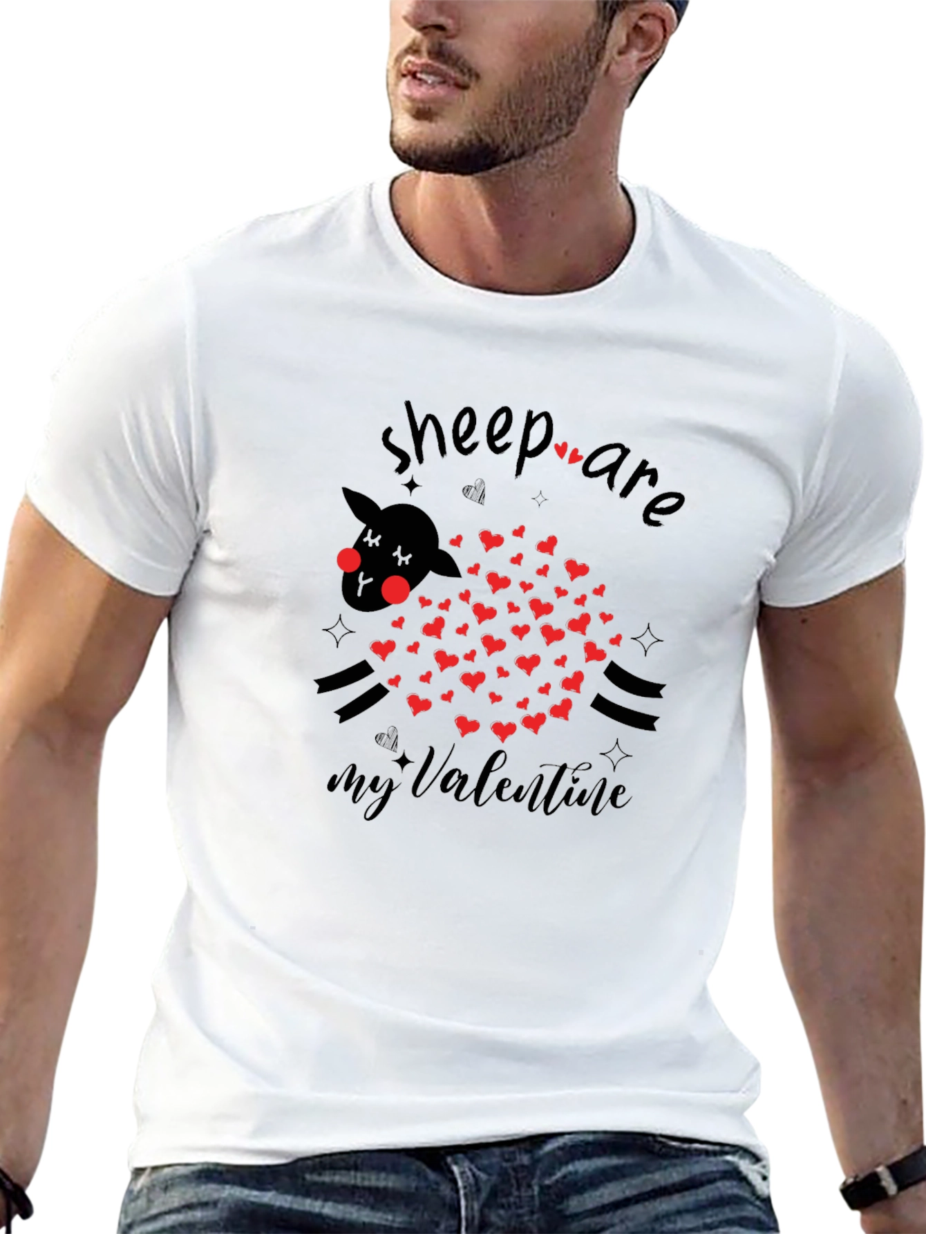 Sheep Are My Valentine Graphic Tee