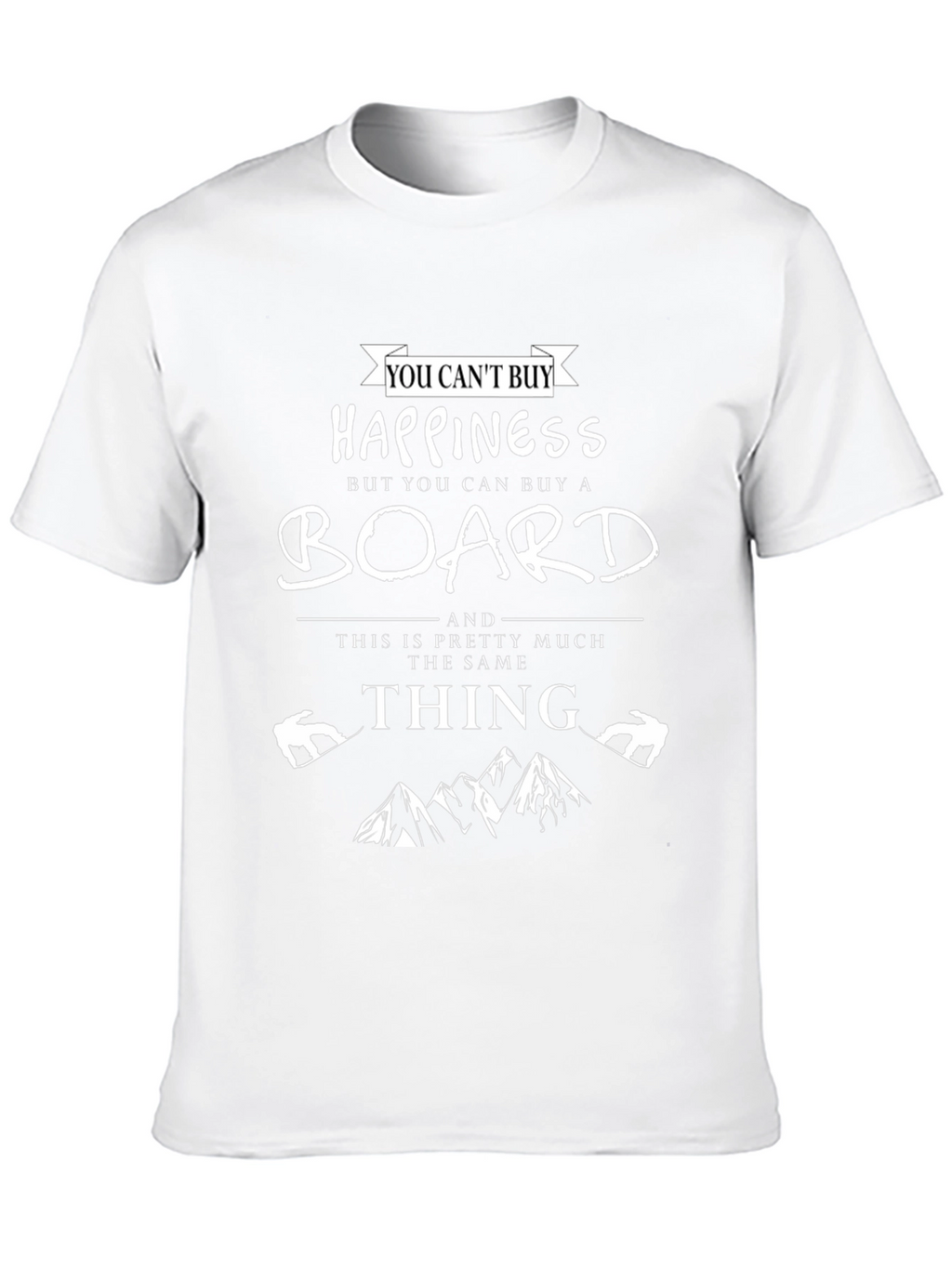 Happiness Board Black T-Shirt
