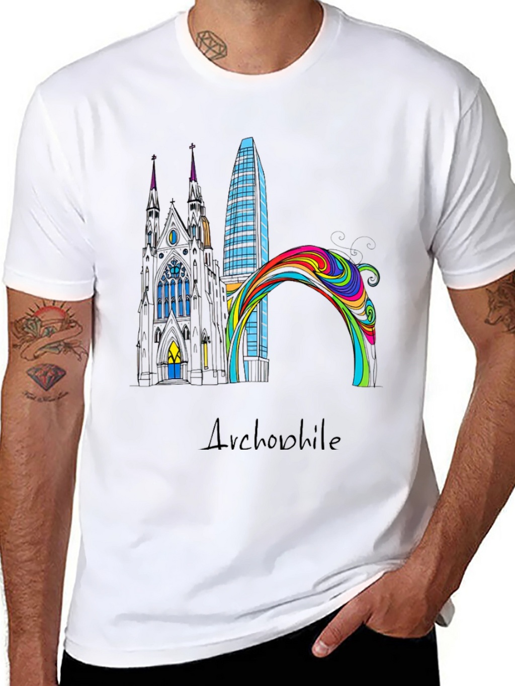 Architectural Art T-Shirt - Modern Design