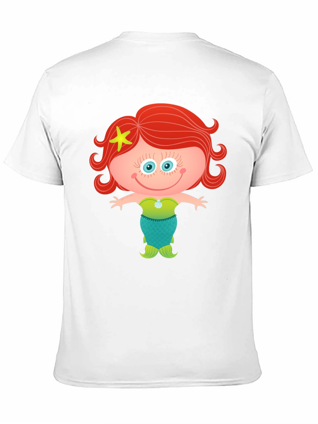 Cute Mermaid Cartoon Graphic T-Shirt
