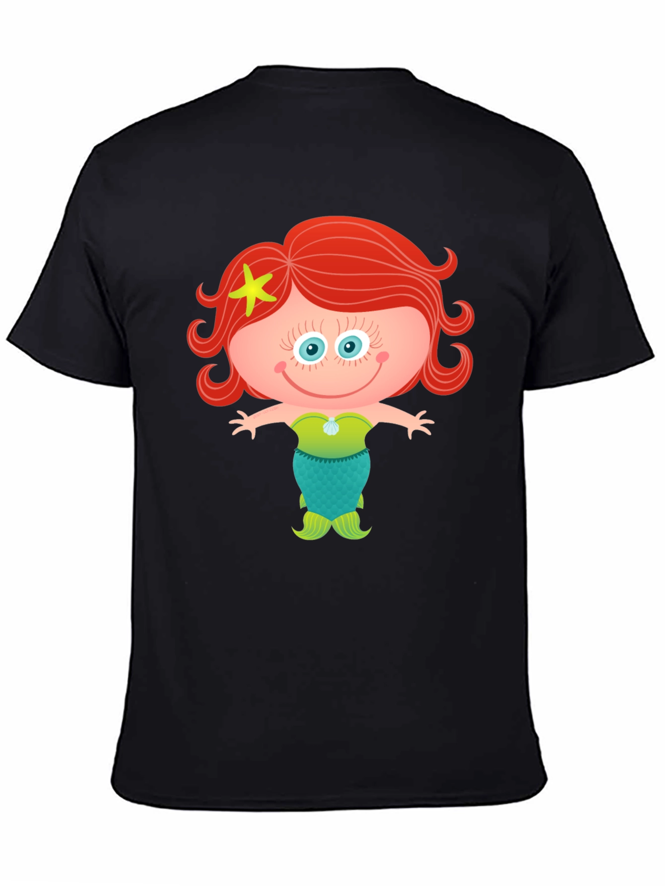 Cute Mermaid Cartoon Graphic T-Shirt
