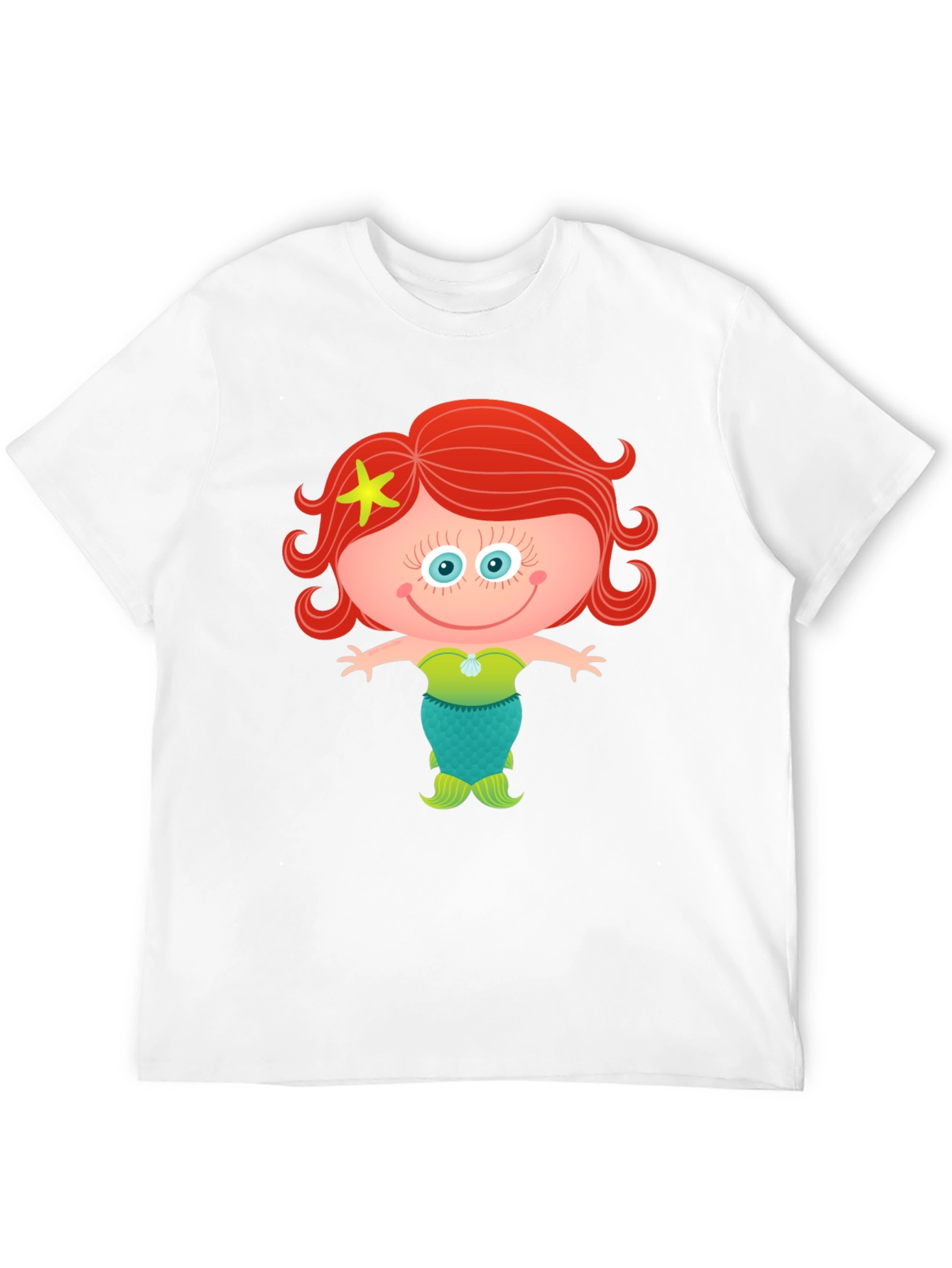 Cute Mermaid Cartoon Graphic T-Shirt