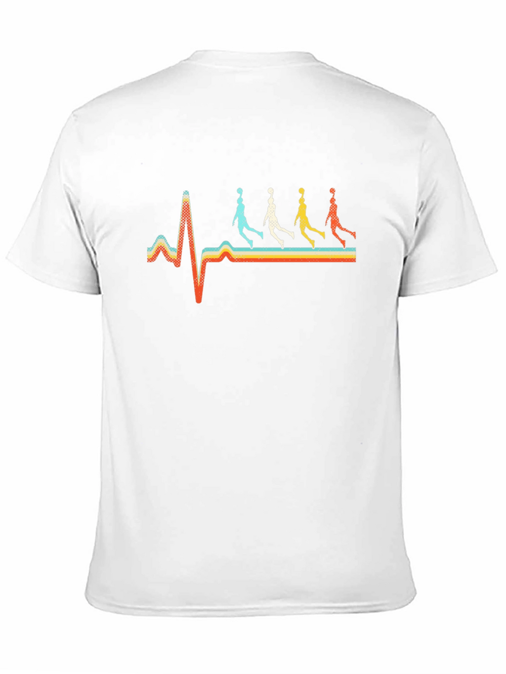 Basketball Heartbeat Retro Graphic Tee