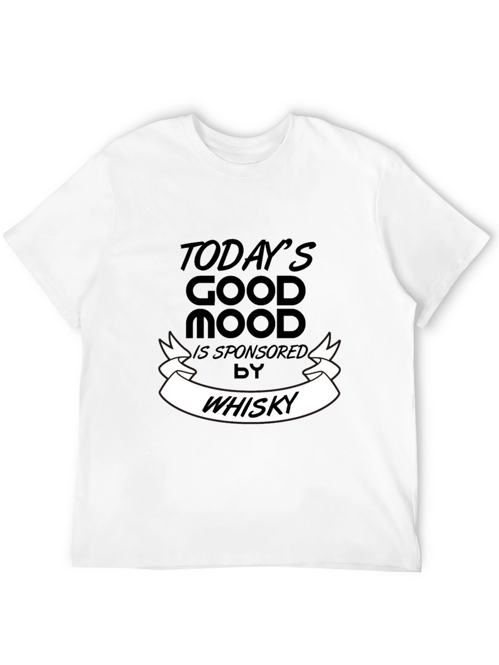 Todays Good Mood Whisky Mens Black T-Shirt