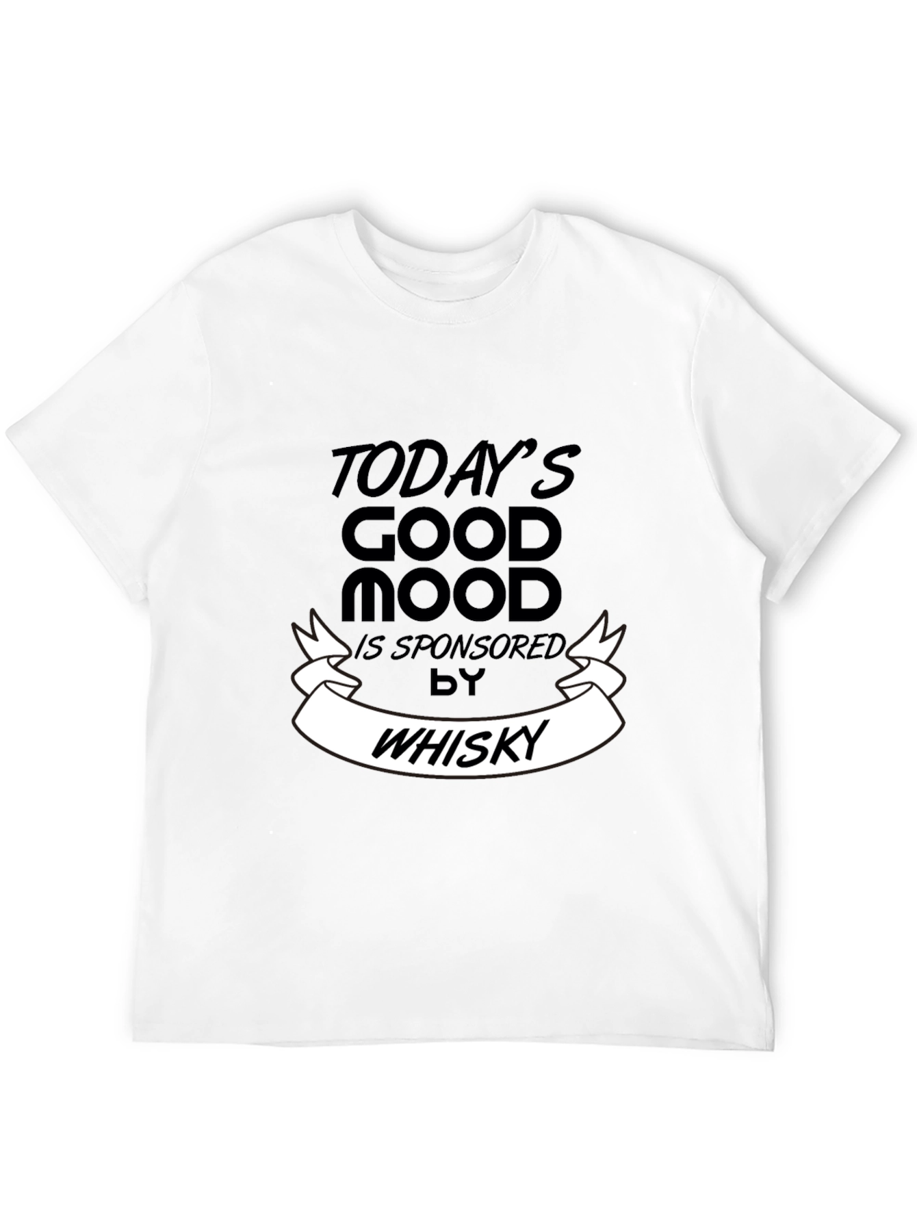 Todays Good Mood Whisky Mens Black T-Shirt