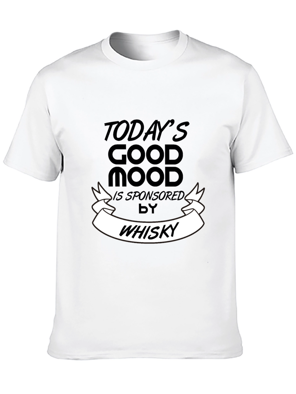 Todays Good Mood Whisky Mens Black T-Shirt