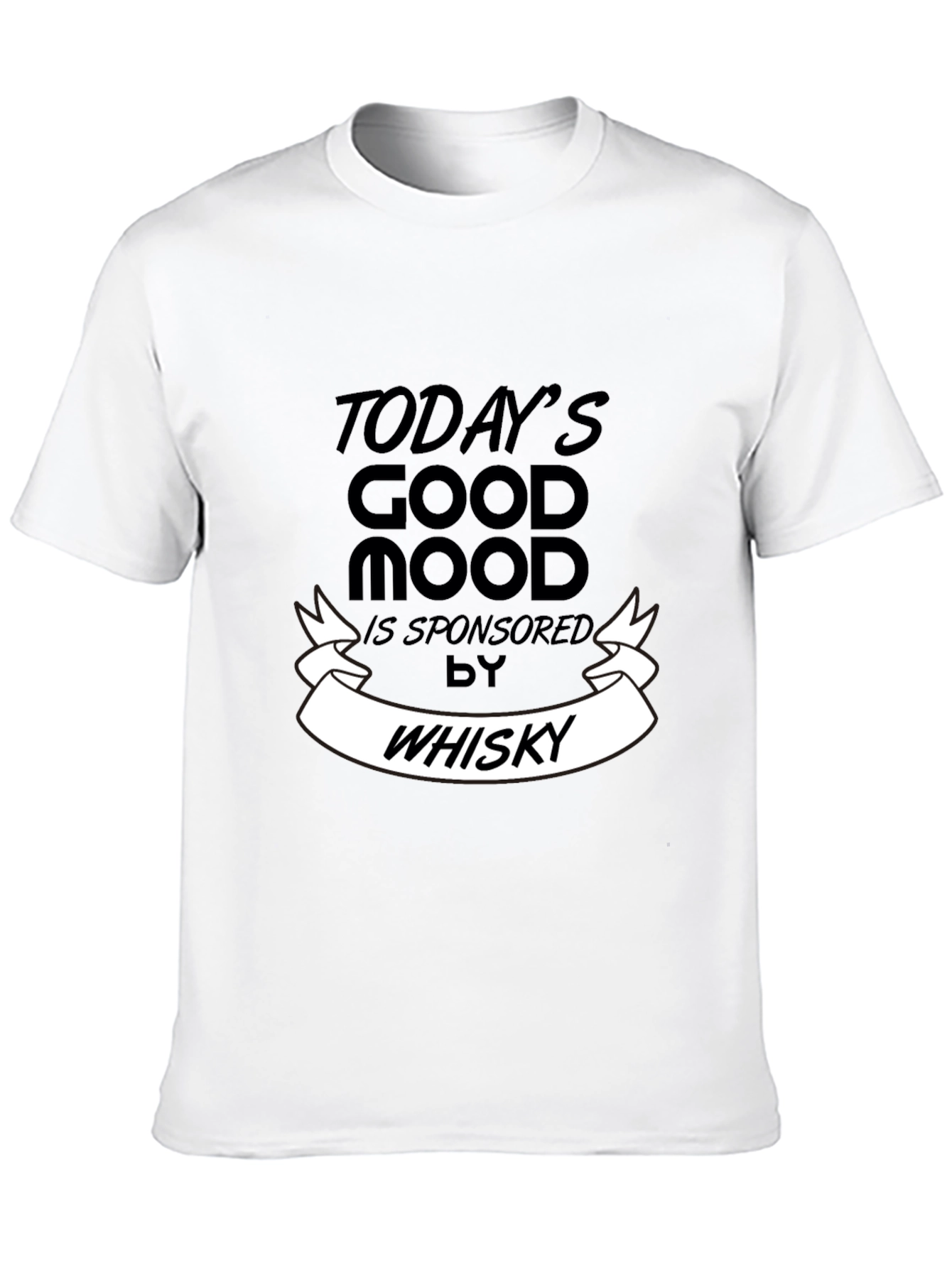 Todays Good Mood Whisky Mens Black T-Shirt