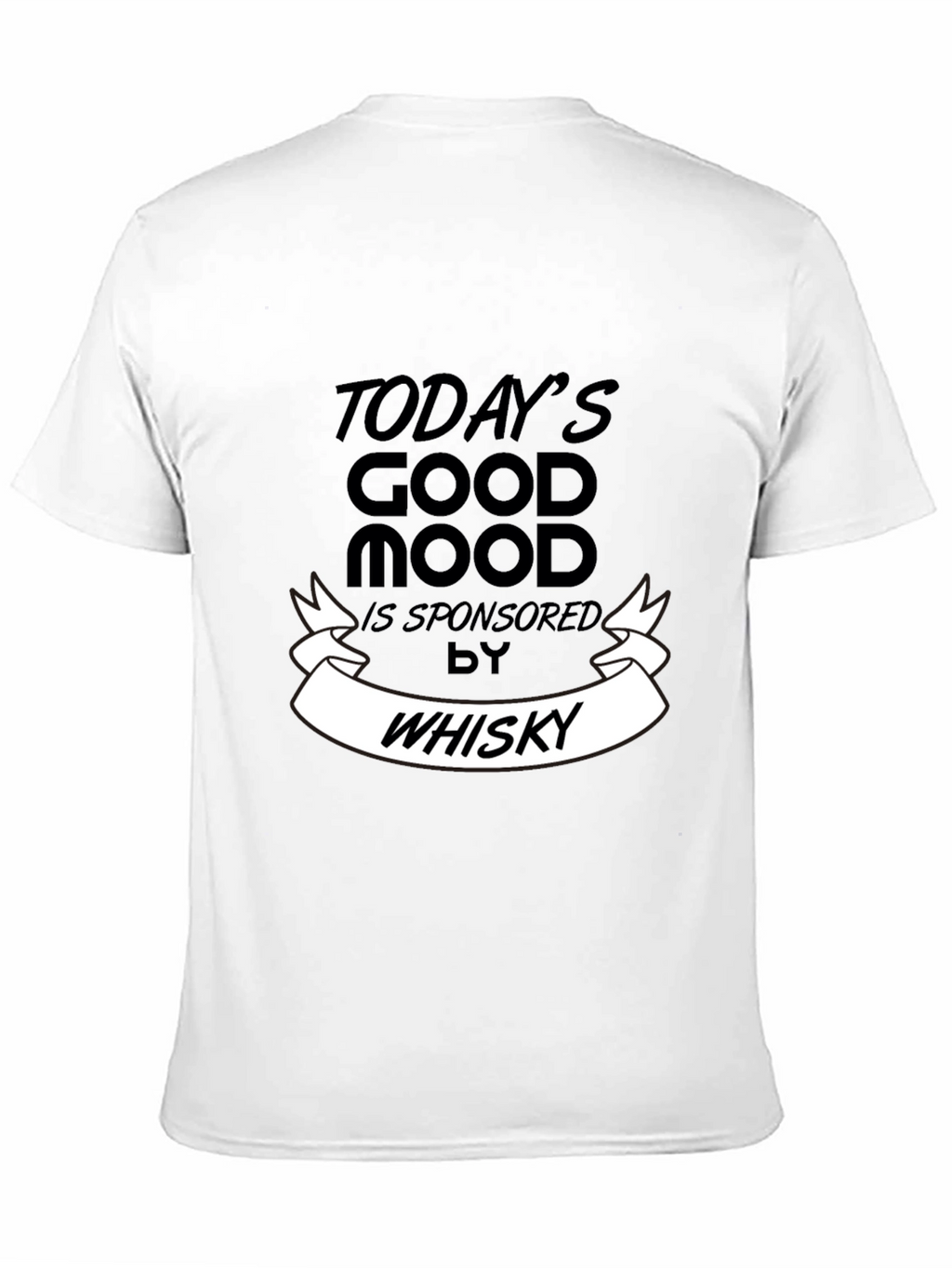 Todays Good Mood Whisky Mens Black T-Shirt