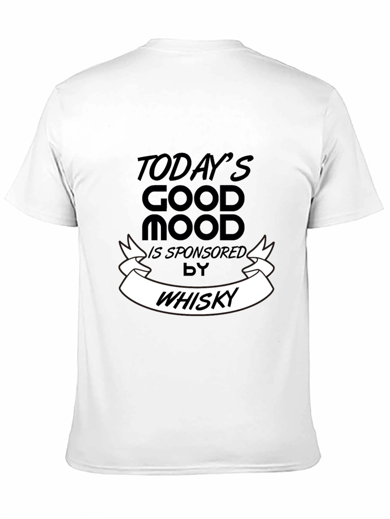 Todays Good Mood Whisky Mens Black T-Shirt